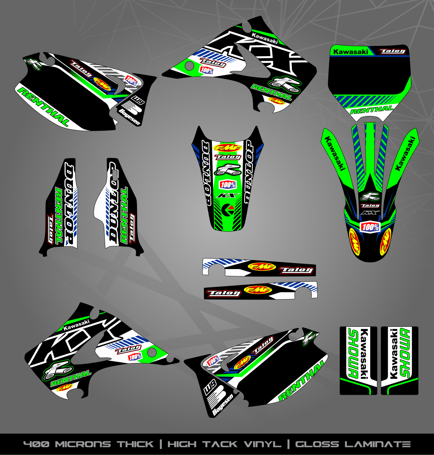 Full Sticker Kit for Kawasaki MX Bikes