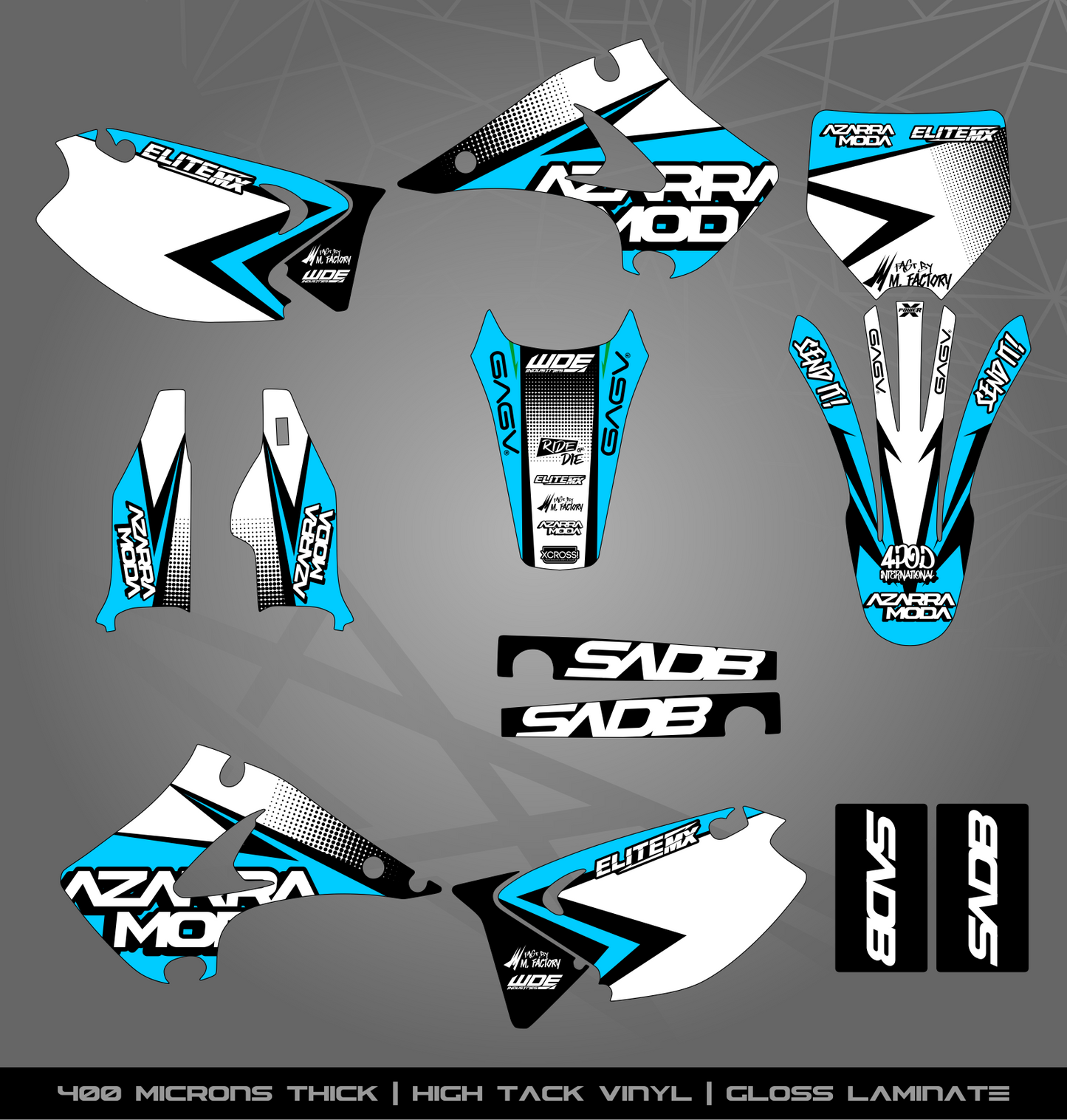 Full Sticker Kit for Kawasaki MX Bikes