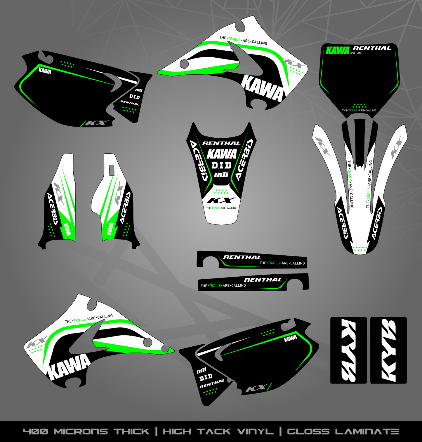 Full Sticker Kit for Kawasaki MX Bikes