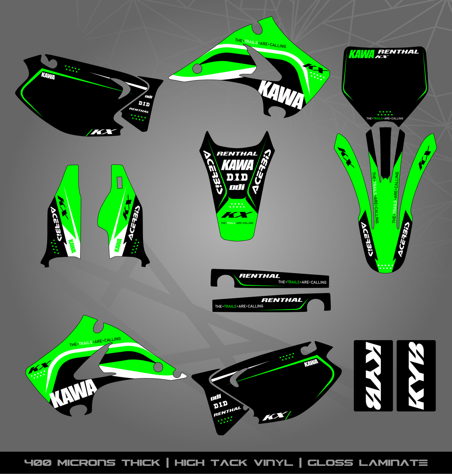 Full Sticker Kit for Kawasaki MX Bikes