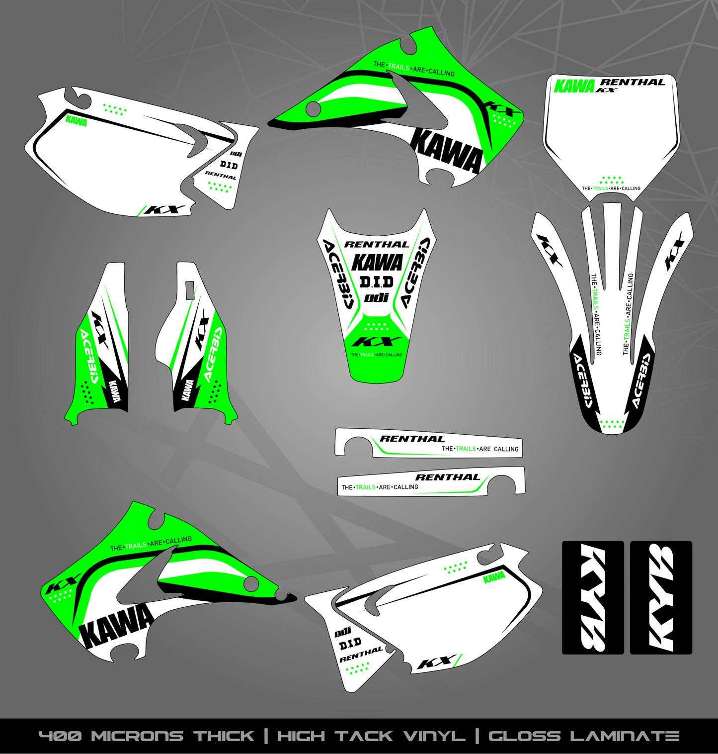 Full Sticker Kit for Kawasaki MX Bikes