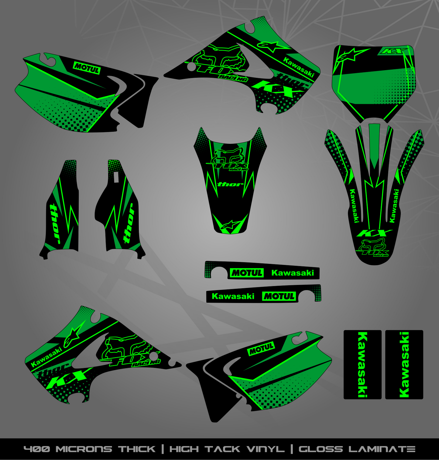 Full Sticker Kit for Kawasaki MX Bikes