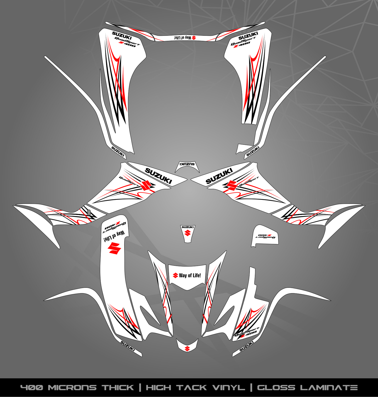 Full Sticker Kit for Suzuki LTZ 400 (2003-2008)