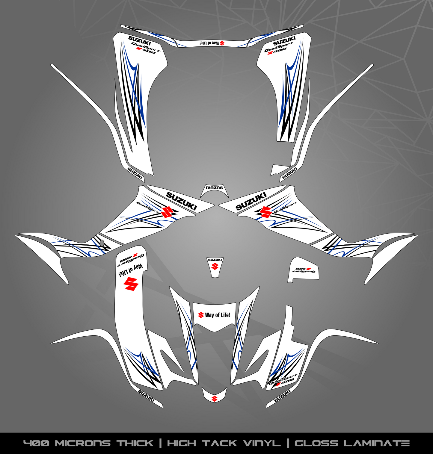 Full Sticker Kit for Suzuki LTZ 400 (2003-2008)