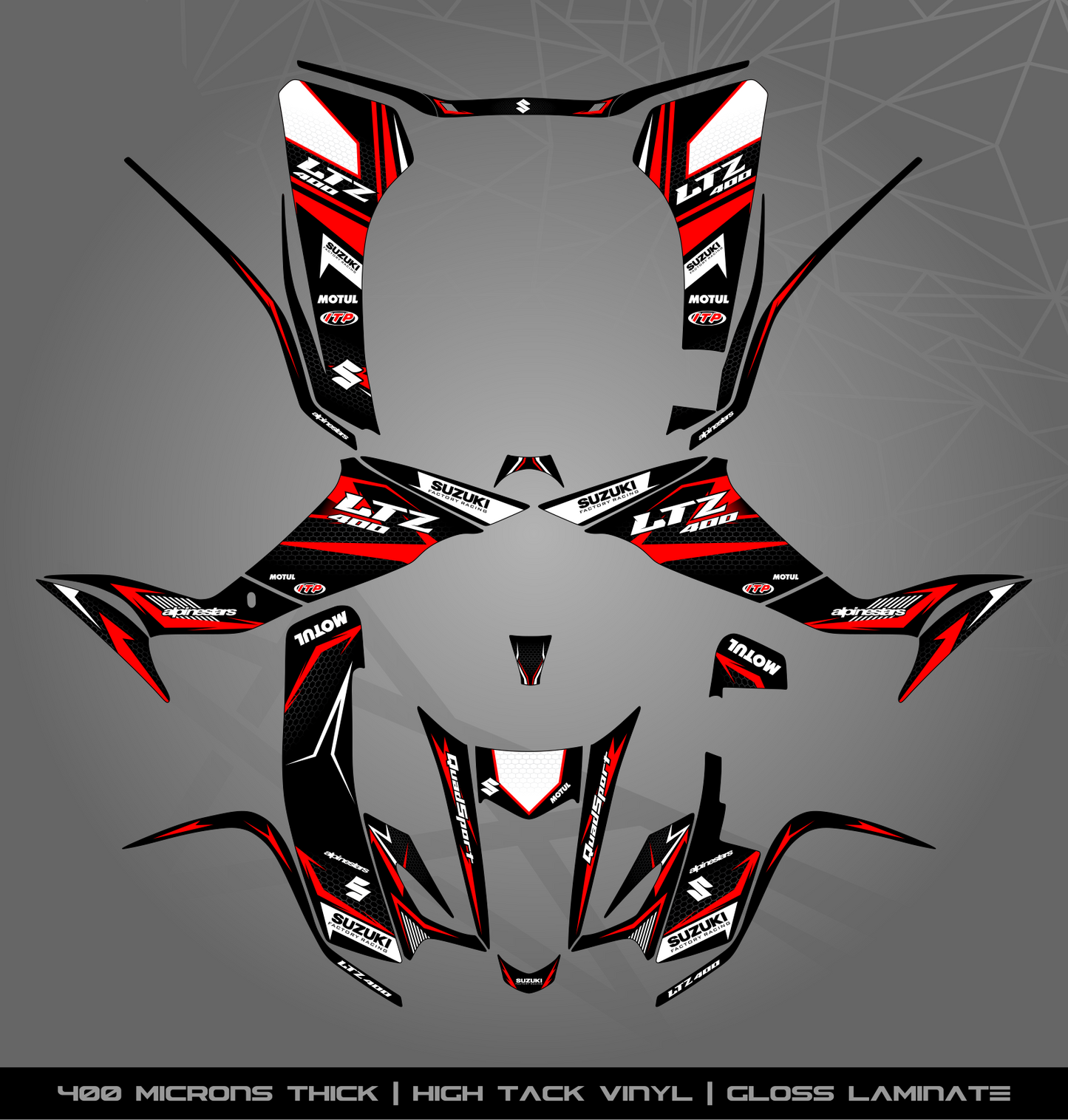 Full Sticker Kit for Suzuki LTZ 400 (2003-2008)
