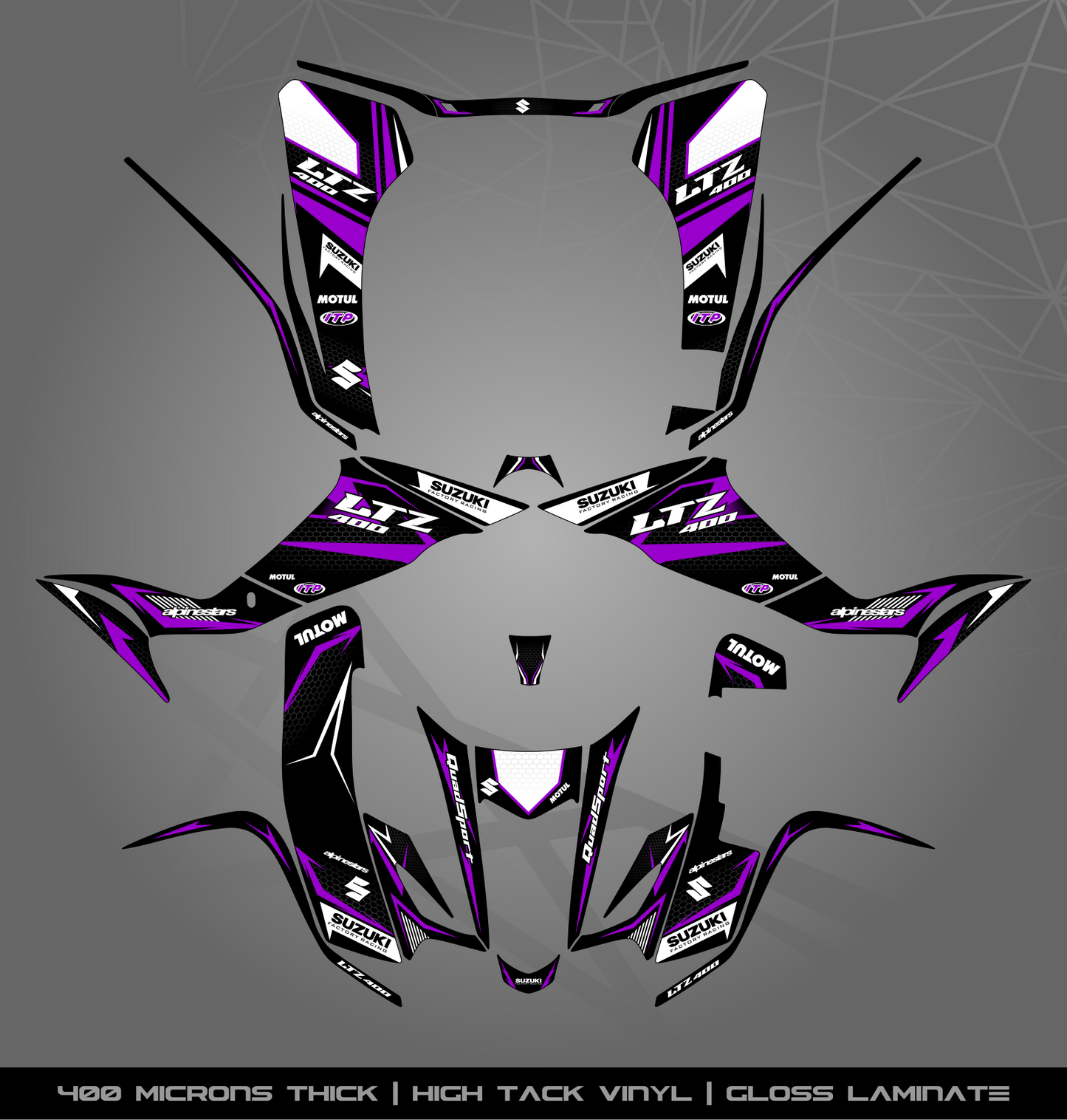 Full Sticker Kit for Suzuki LTZ 400 (2003-2008)