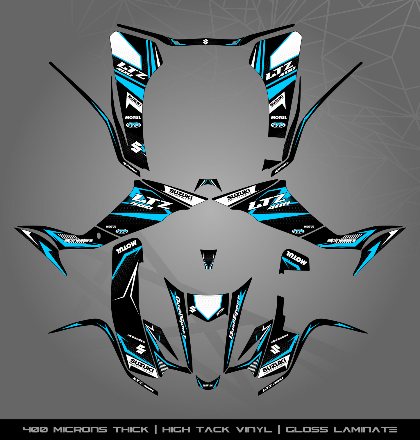 Full Sticker Kit for Suzuki LTZ 400 (2003-2008)