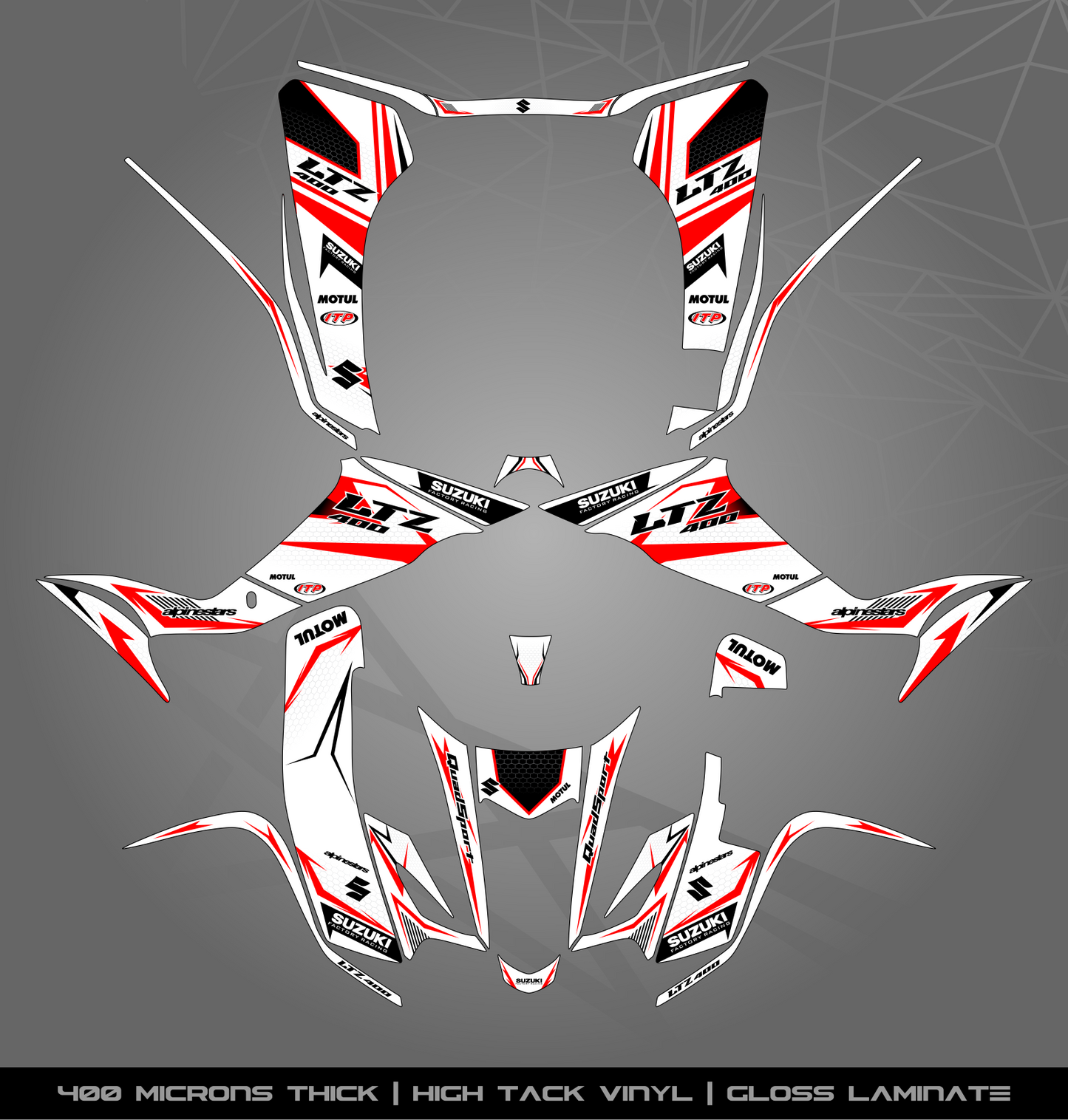 Full Sticker Kit for Suzuki LTZ 400 (2003-2008)