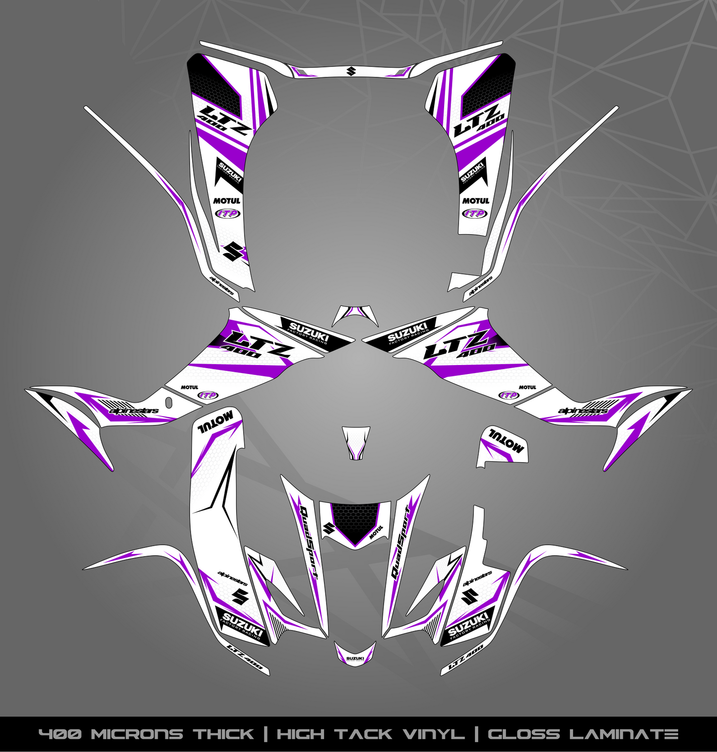 Full Sticker Kit for Suzuki LTZ 400 (2003-2008)
