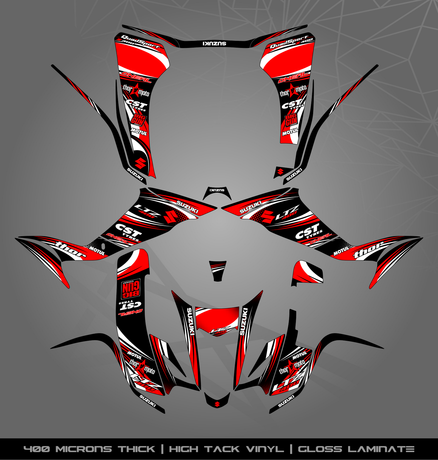 Full Sticker Kit for Suzuki LTZ 400 (2003-2008)