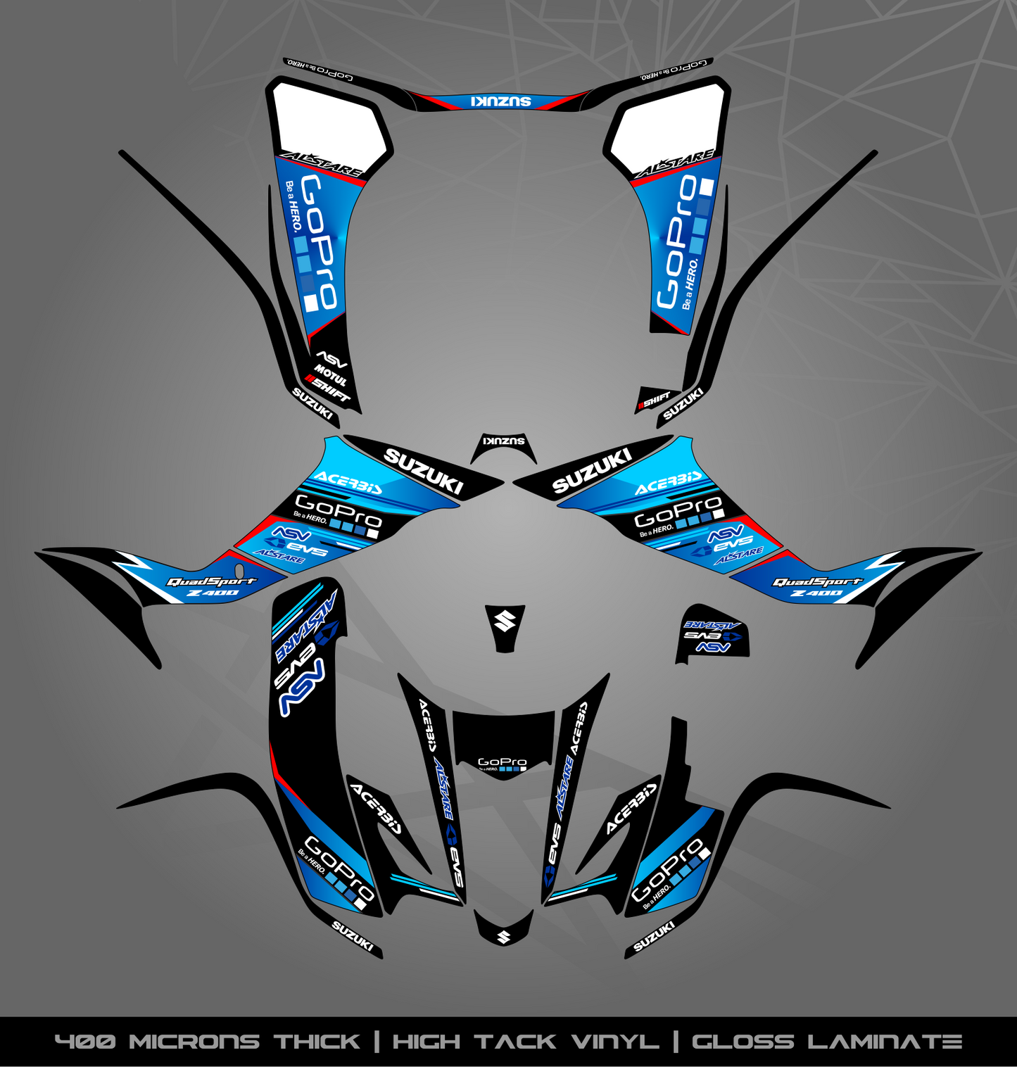 Full Sticker Kit for Suzuki LTZ 400 (2003-2008)