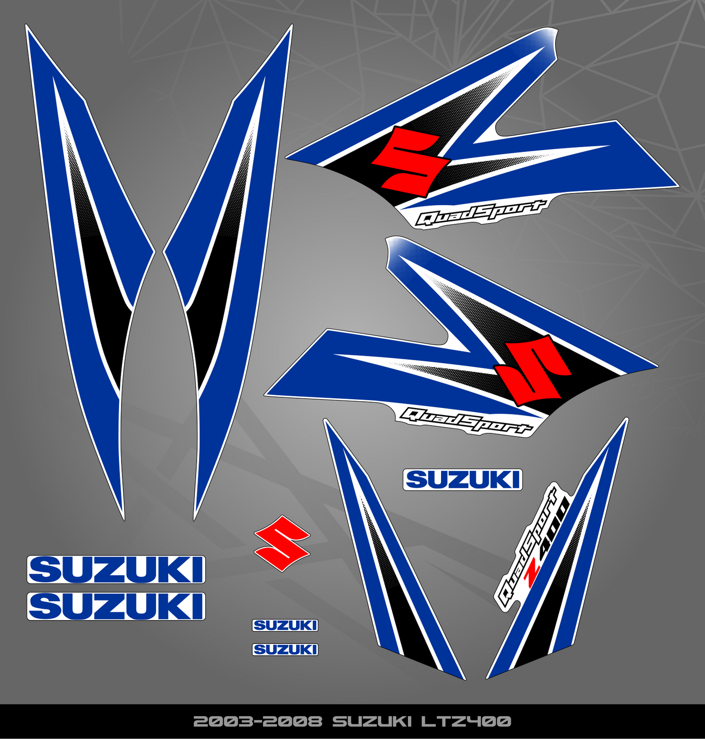 Partial Sticker Kit for Suzuki LTZ 400 (2003-2008)