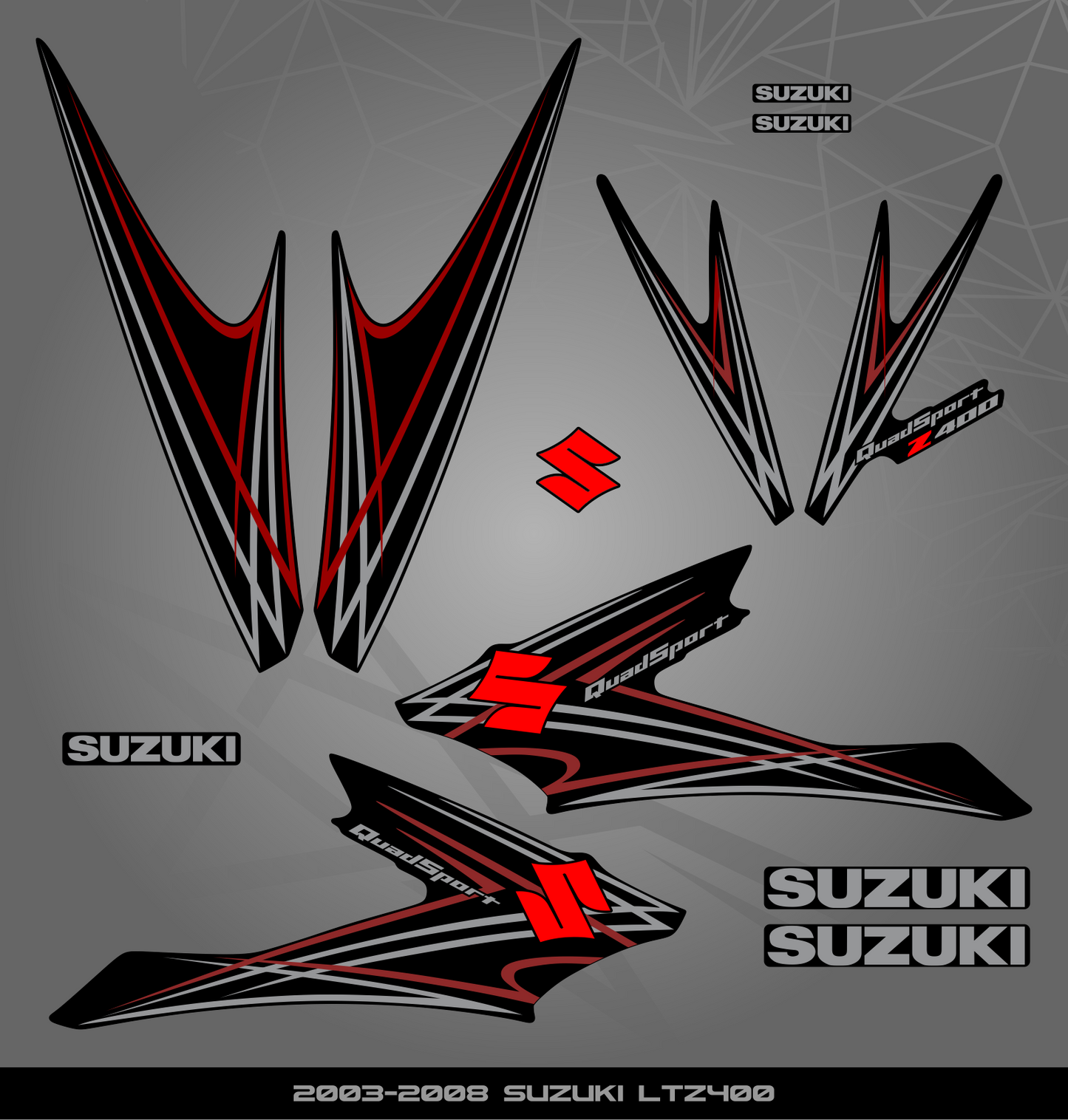 Partial Sticker Kit for Suzuki LTZ 400 (2003-2008)