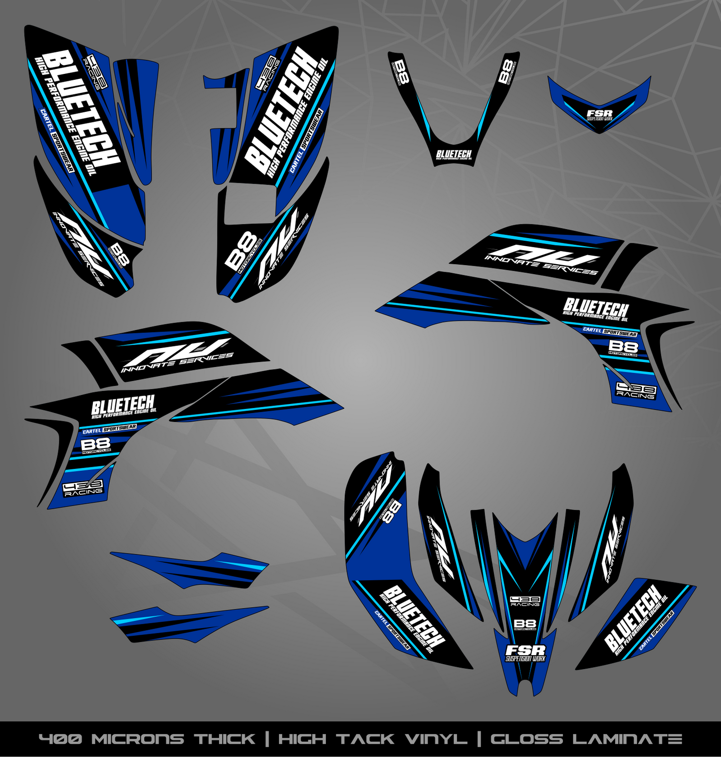 Full Sticker Kit for Yamaha YFZ 450 (2003-2008)