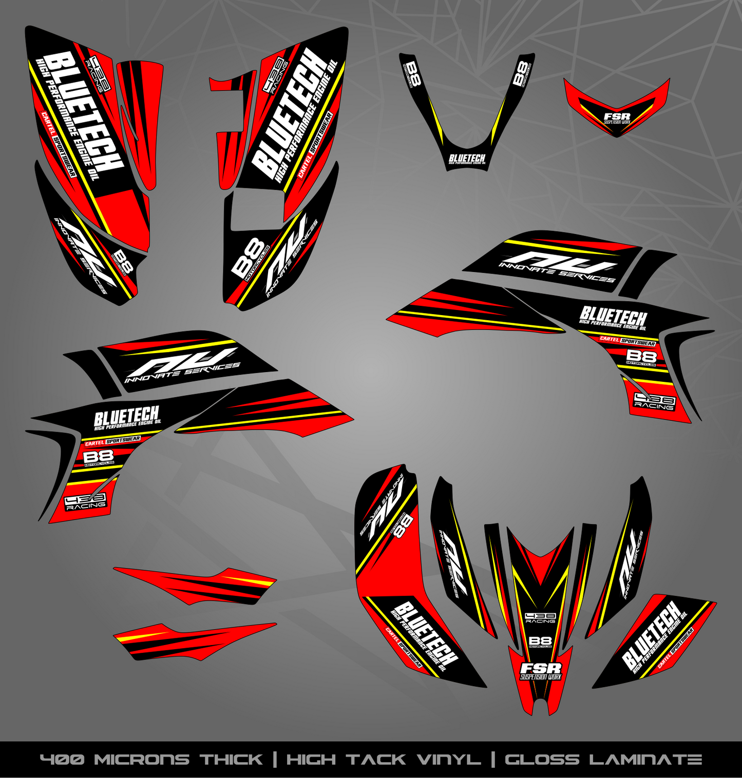 Full Sticker Kit for Yamaha YFZ 450 (2003-2008)