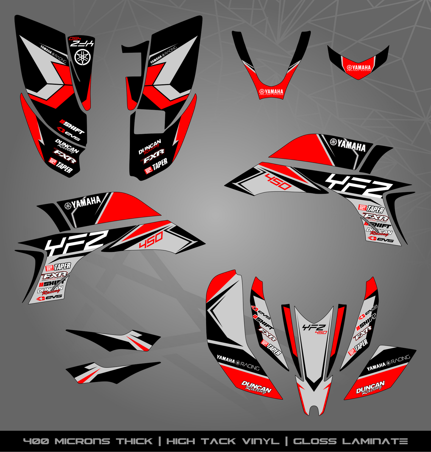 Full Sticker Kit for Yamaha YFZ 450 (2003-2008)