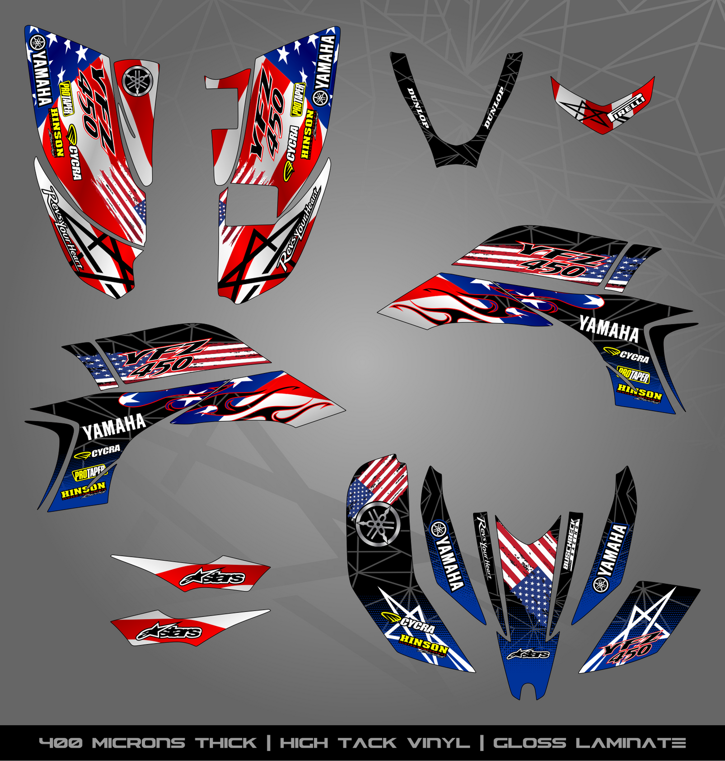 Full Sticker Kit for Yamaha YFZ 450 (2003-2008)