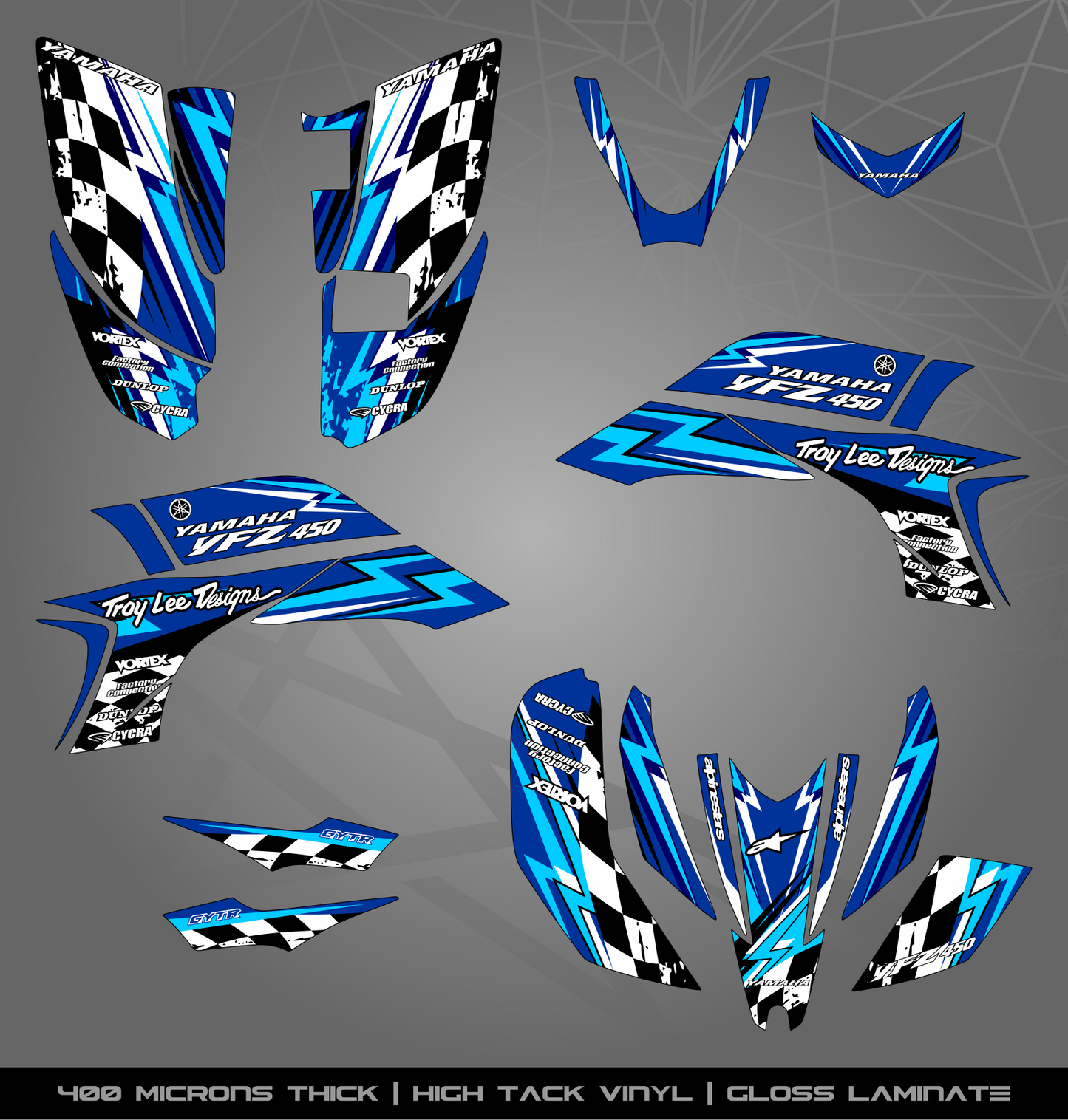 Full Sticker Kit for Yamaha YFZ 450 (2003-2008)