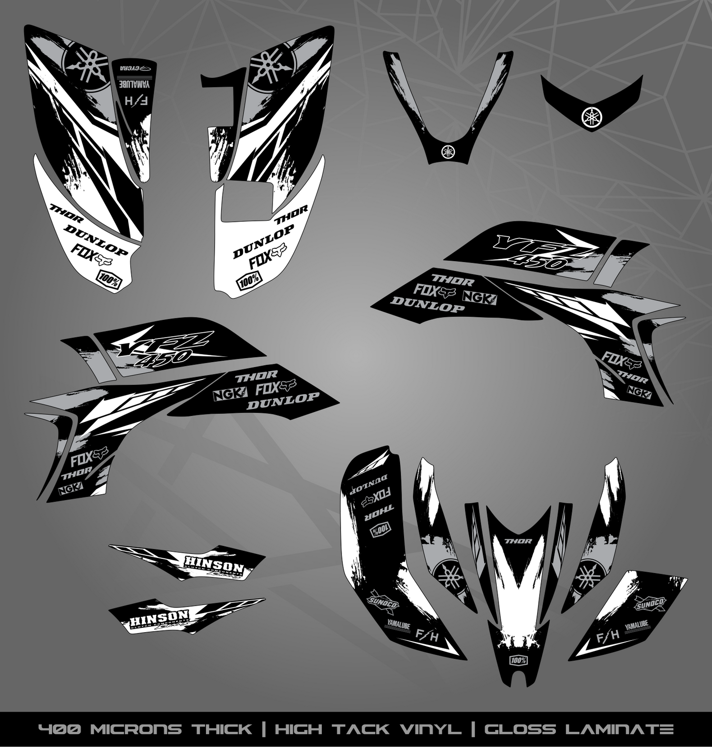 Full Sticker Kit for Yamaha YFZ 450 (2003-2008)
