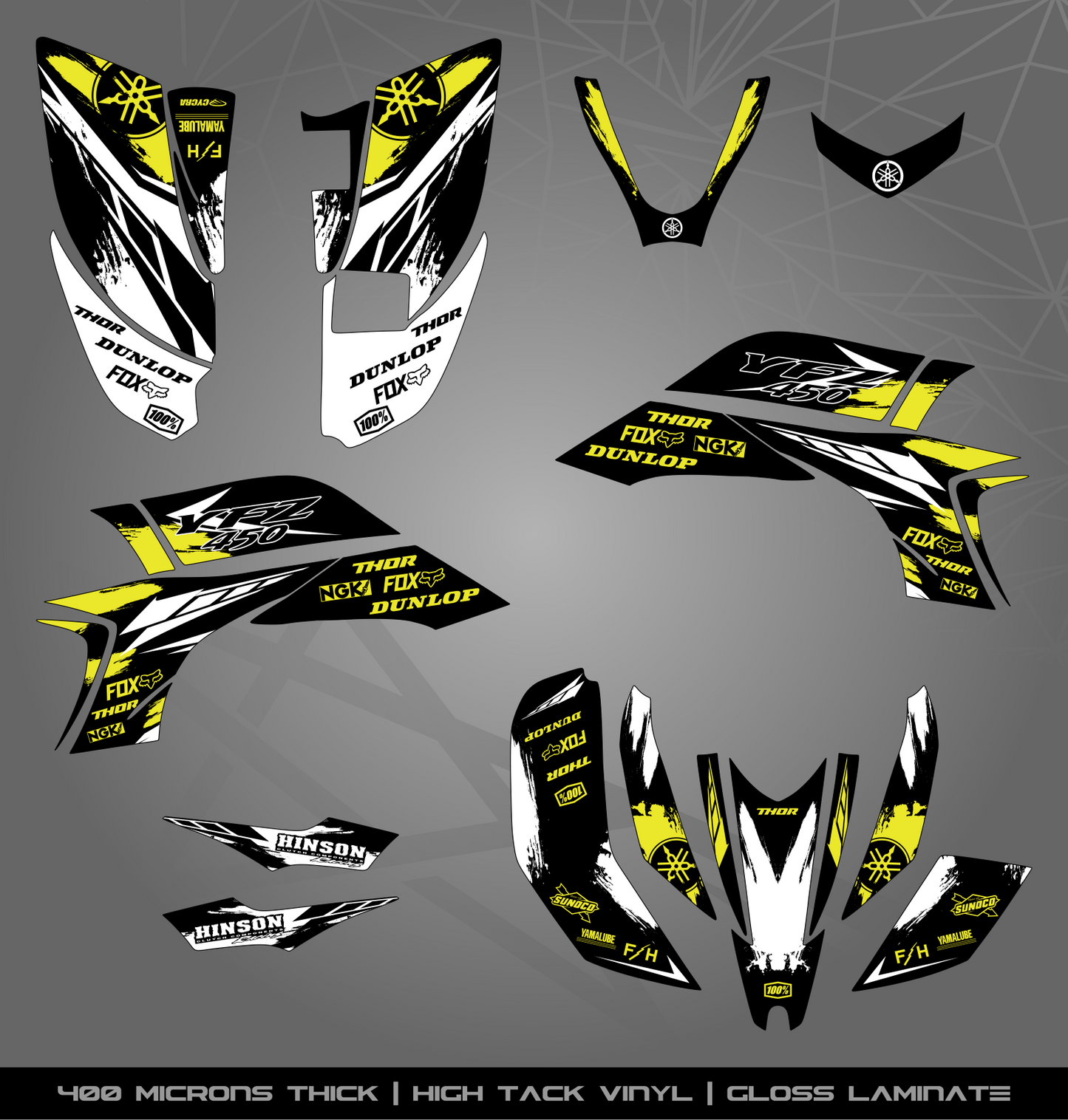 Full Sticker Kit for Yamaha YFZ 450 (2003-2008)