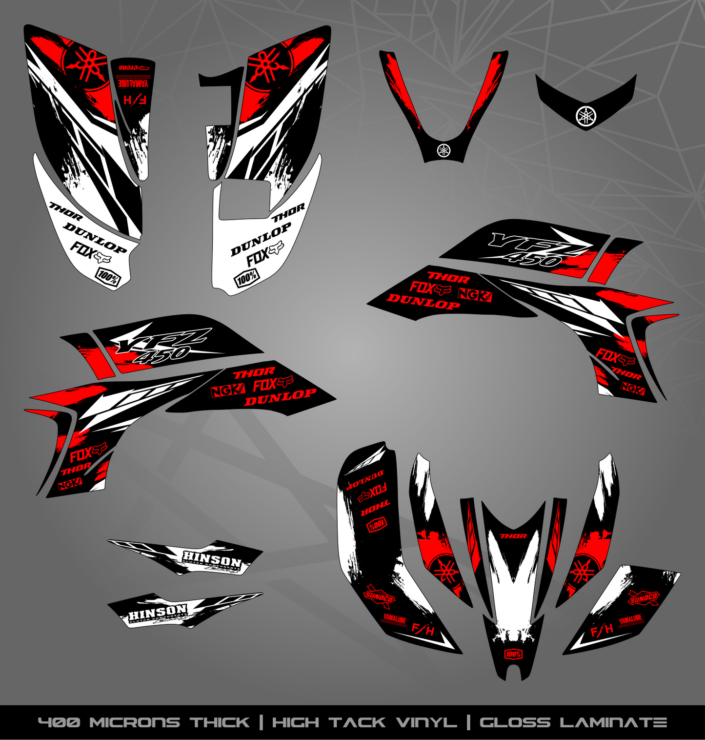 Full Sticker Kit for Yamaha YFZ 450 (2003-2008)