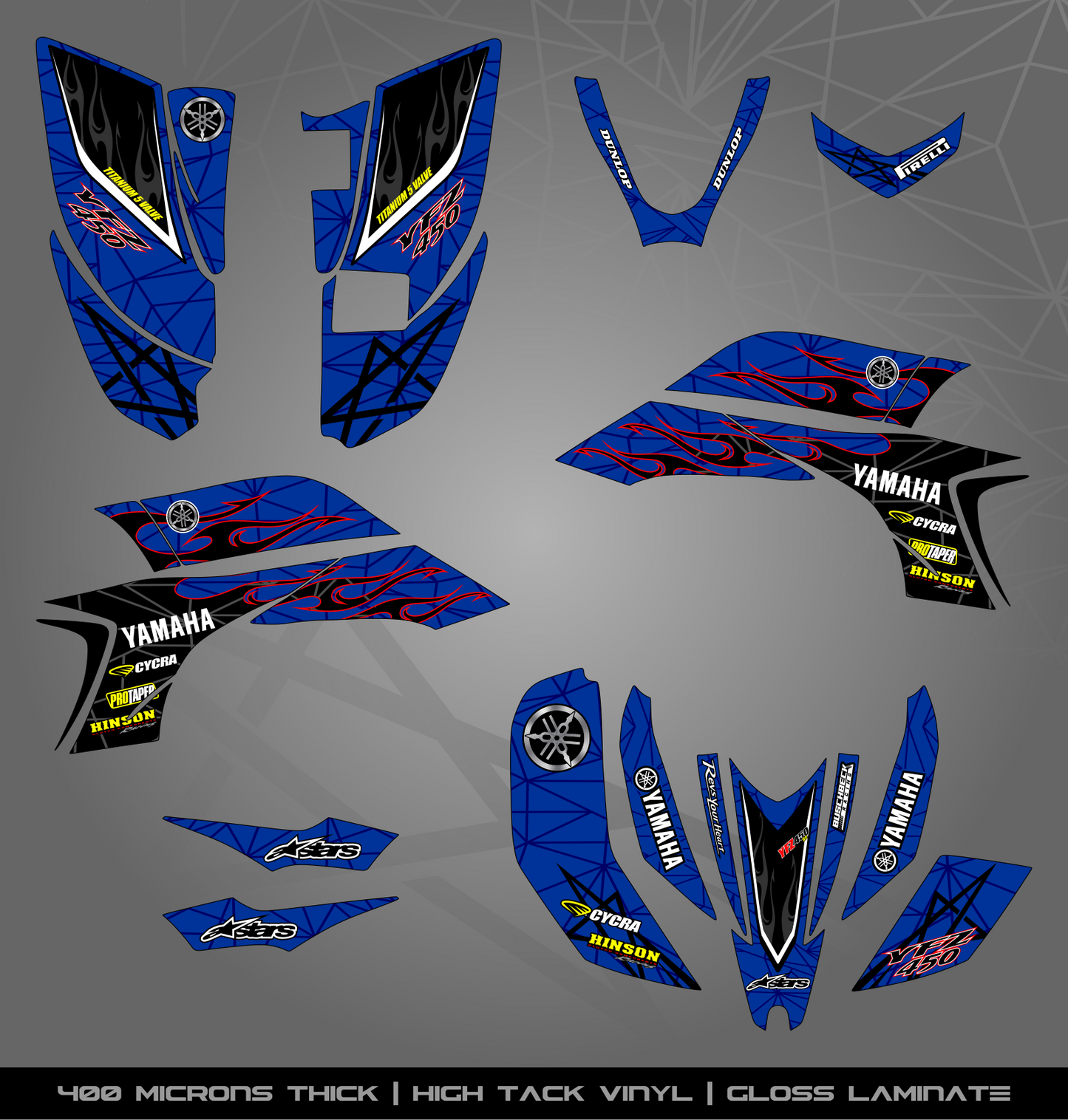 Full Sticker Kit for Yamaha YFZ 450 (2003-2008)