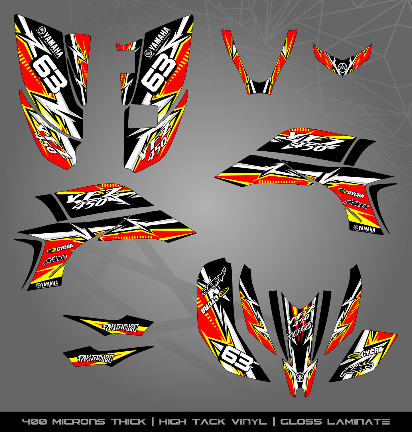 Full Sticker Kit for Yamaha YFZ 450 (2003-2008)