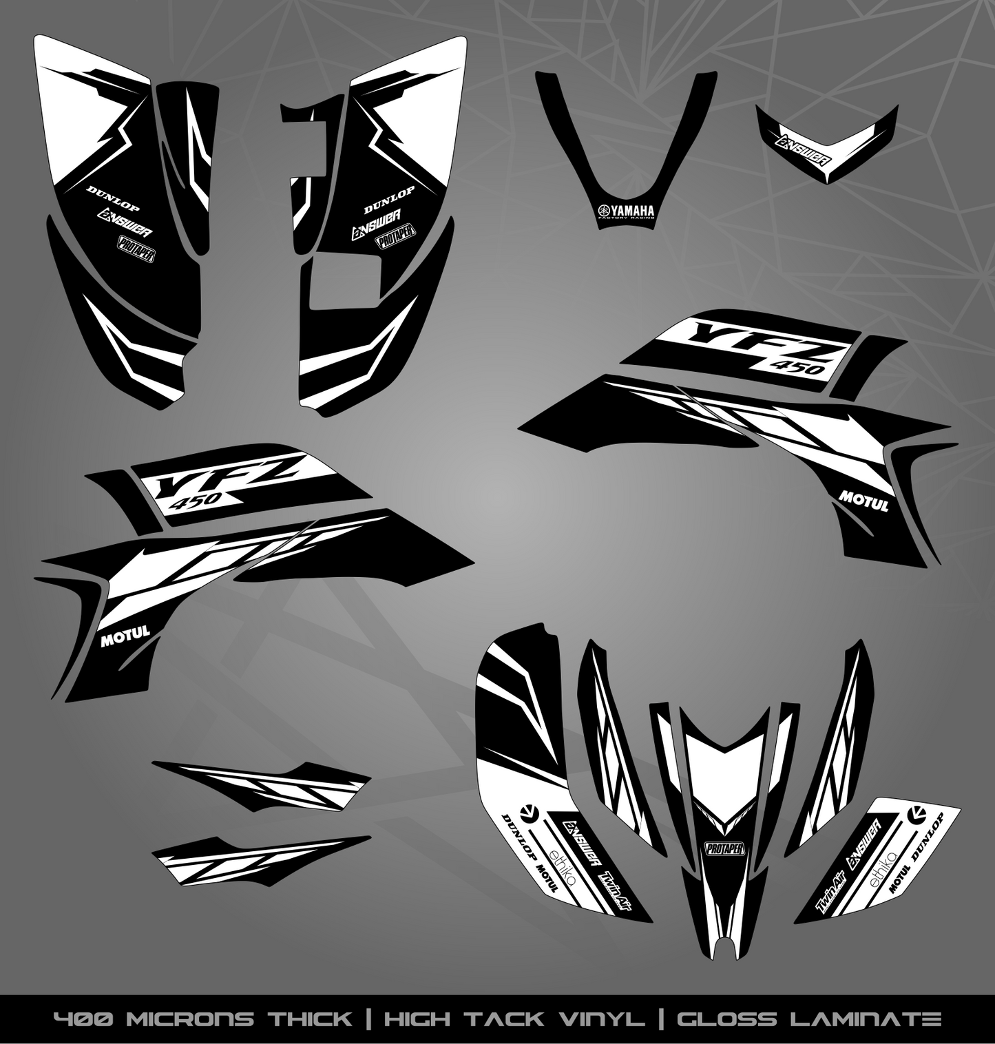 Full Sticker Kit for Yamaha YFZ 450 (2003-2008)