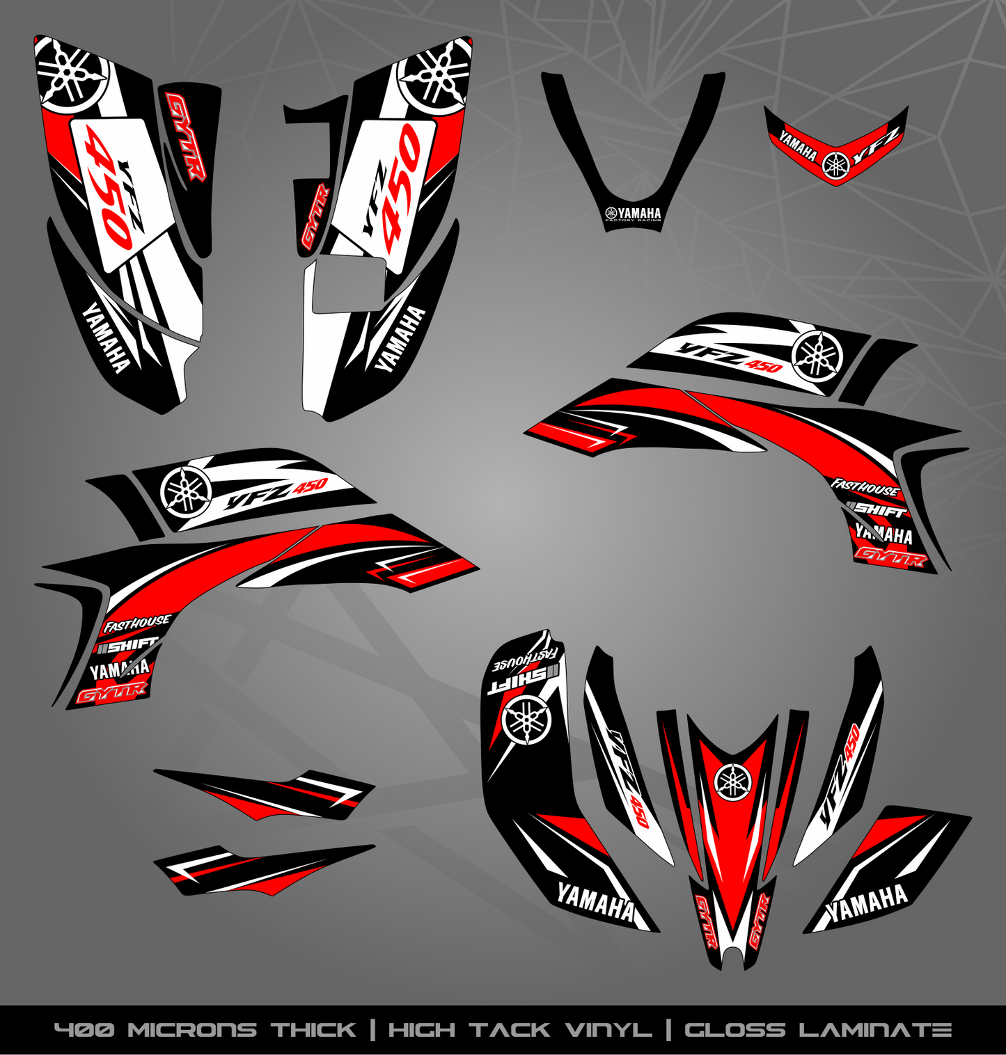 Full Sticker Kit for Yamaha YFZ 450 (2003-2008)