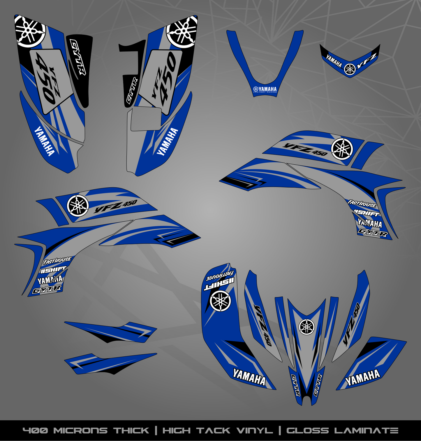 Full Sticker Kit for Yamaha YFZ 450 (2003-2008)