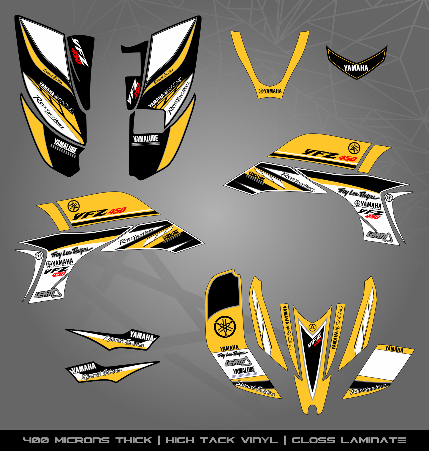 Full Sticker Kit for Yamaha YFZ 450 (2003-2008)