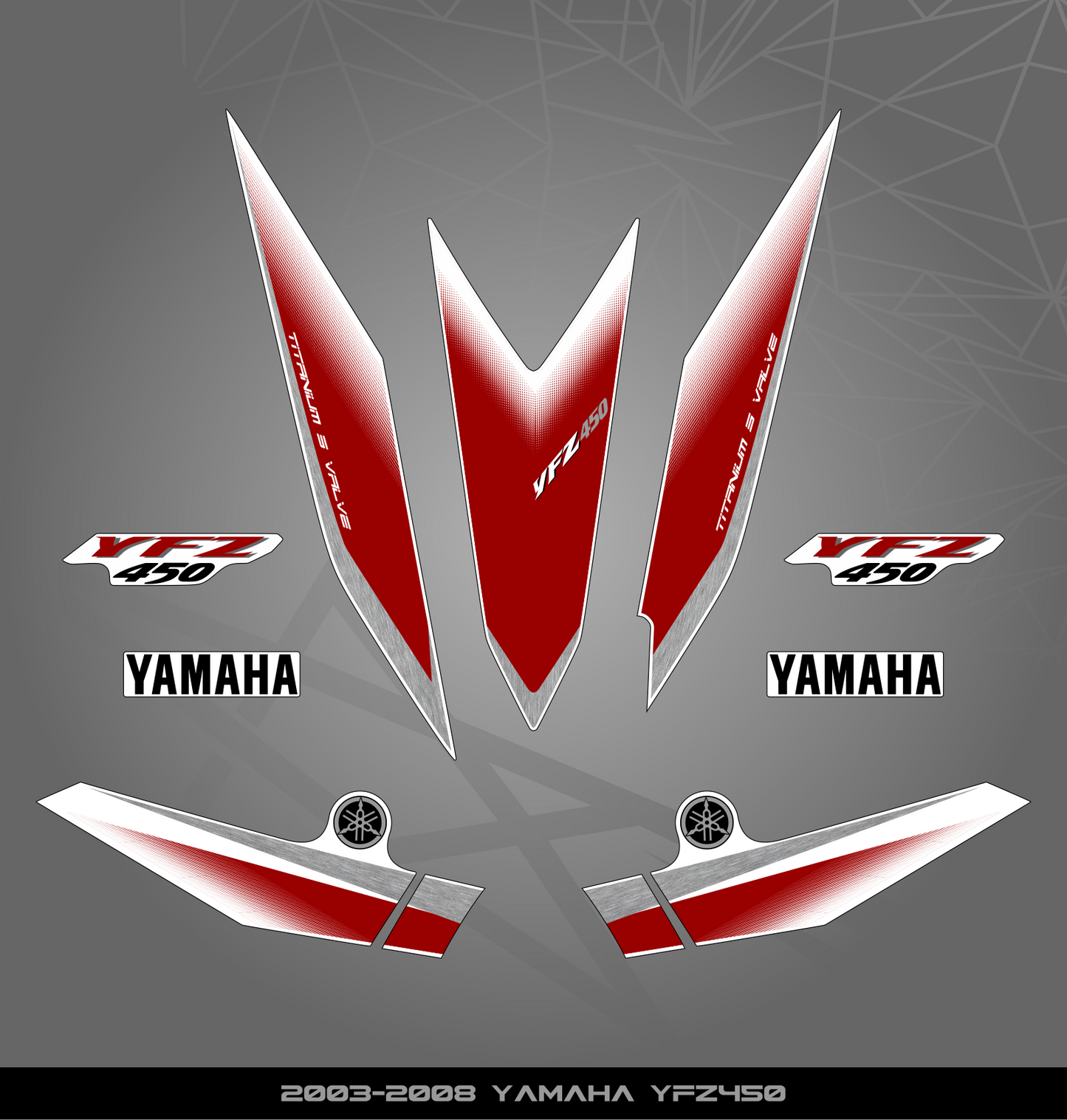 Partial Sticker Kit for Yamaha YFZ 450 (2003-2008)