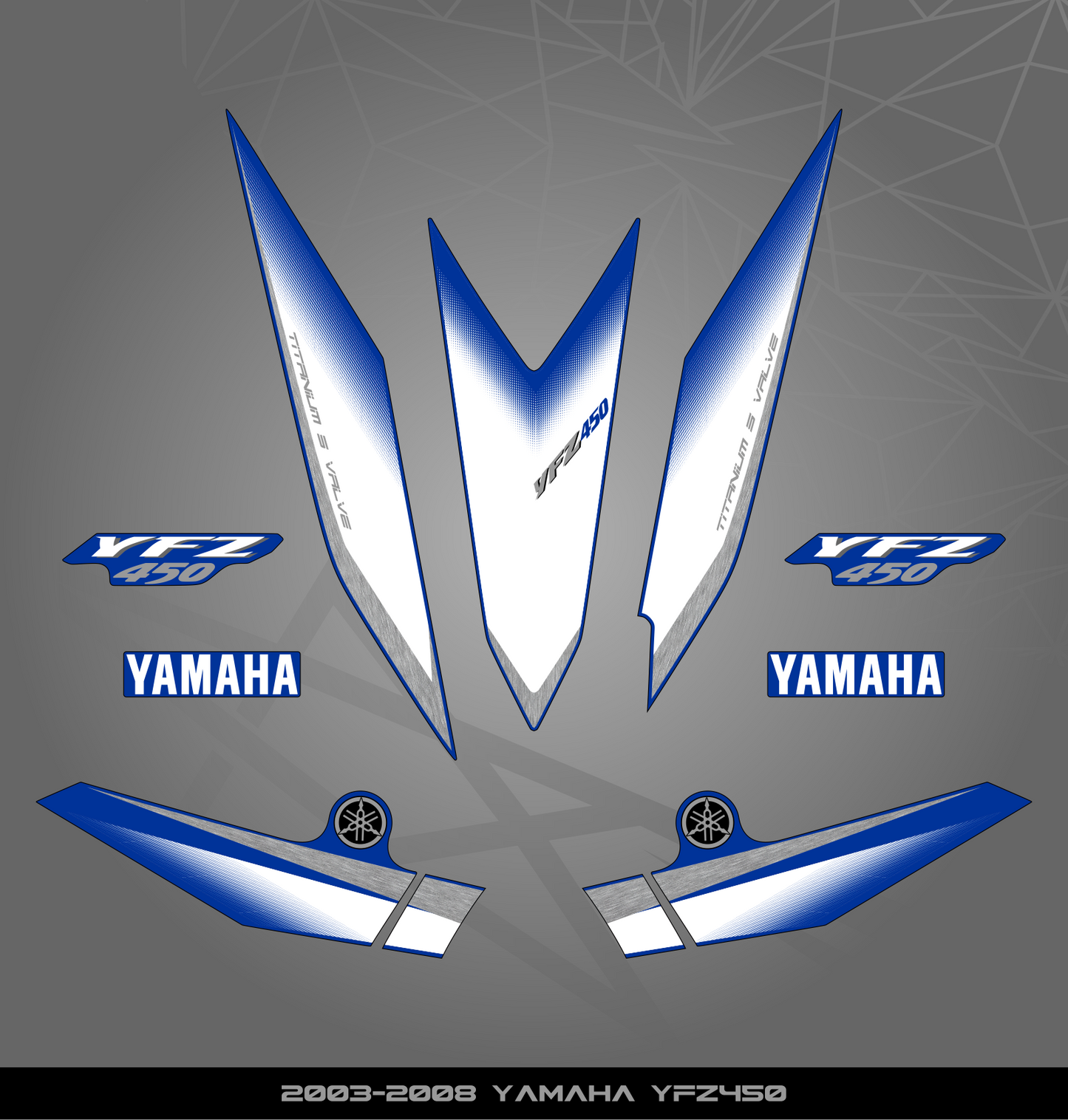 Partial Sticker Kit for Yamaha YFZ 450 (2003-2008)