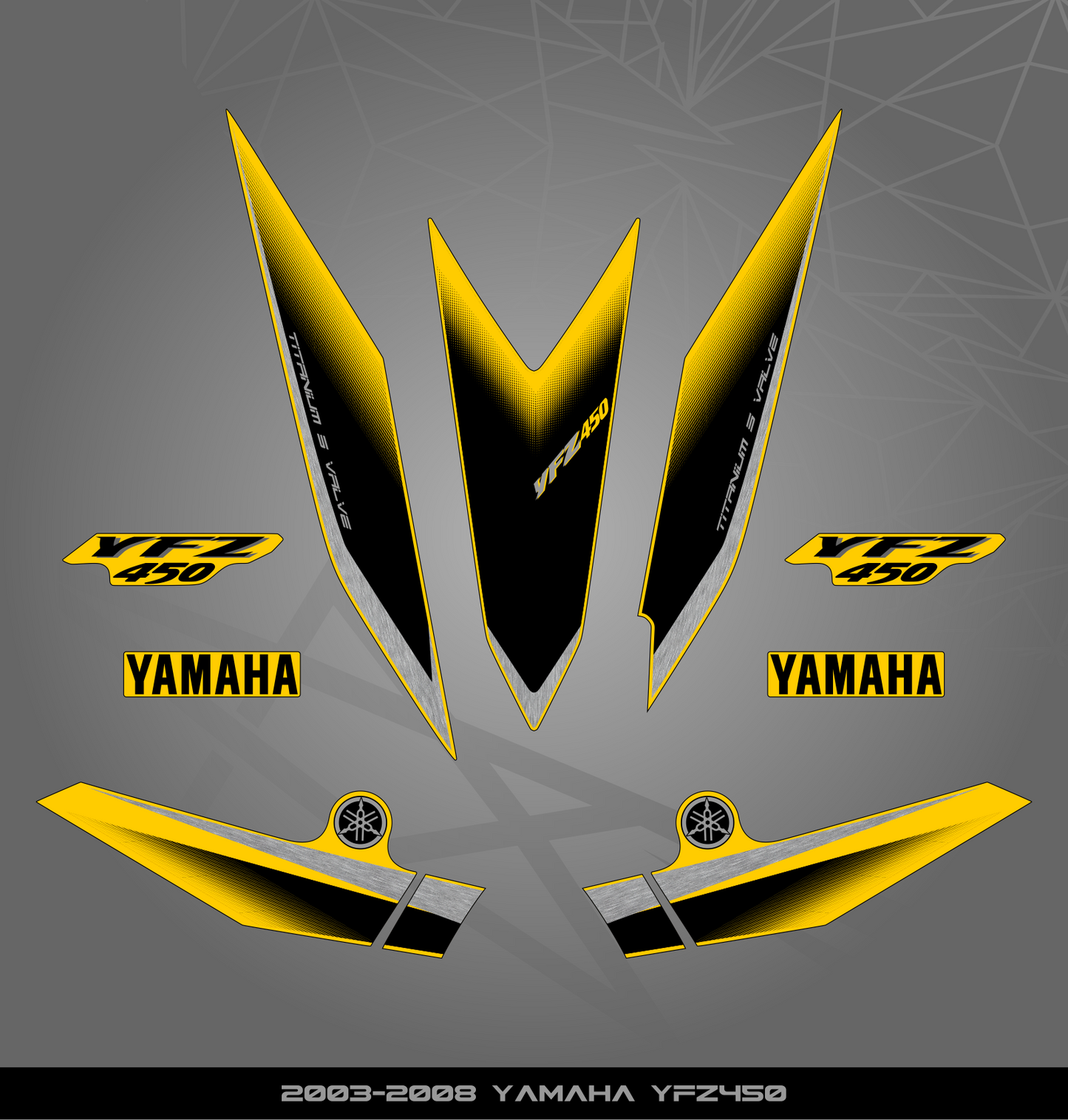 Partial Sticker Kit for Yamaha YFZ 450 (2003-2008)