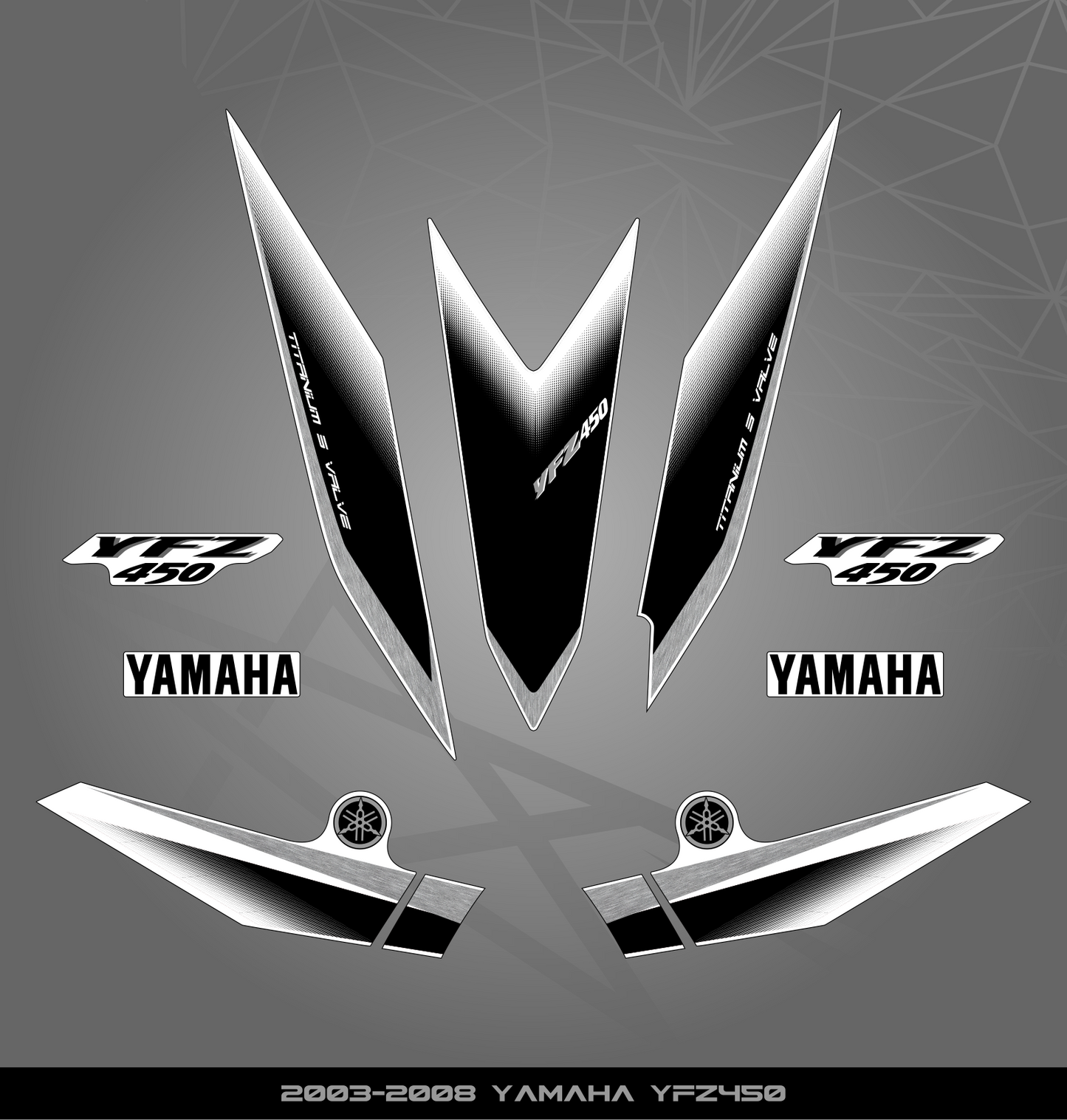 Partial Sticker Kit for Yamaha YFZ 450 (2003-2008)