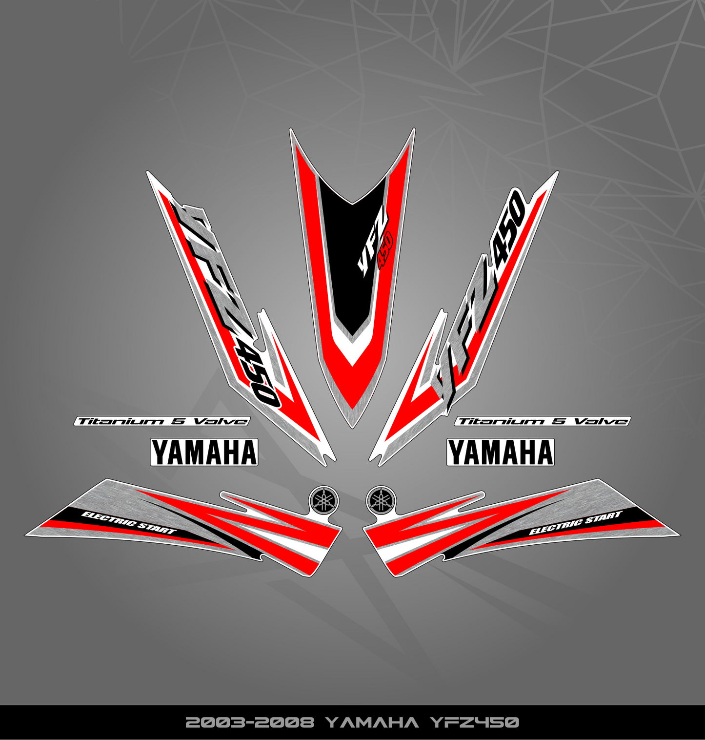 Partial Sticker Kit for Yamaha YFZ 450 (2003-2008)
