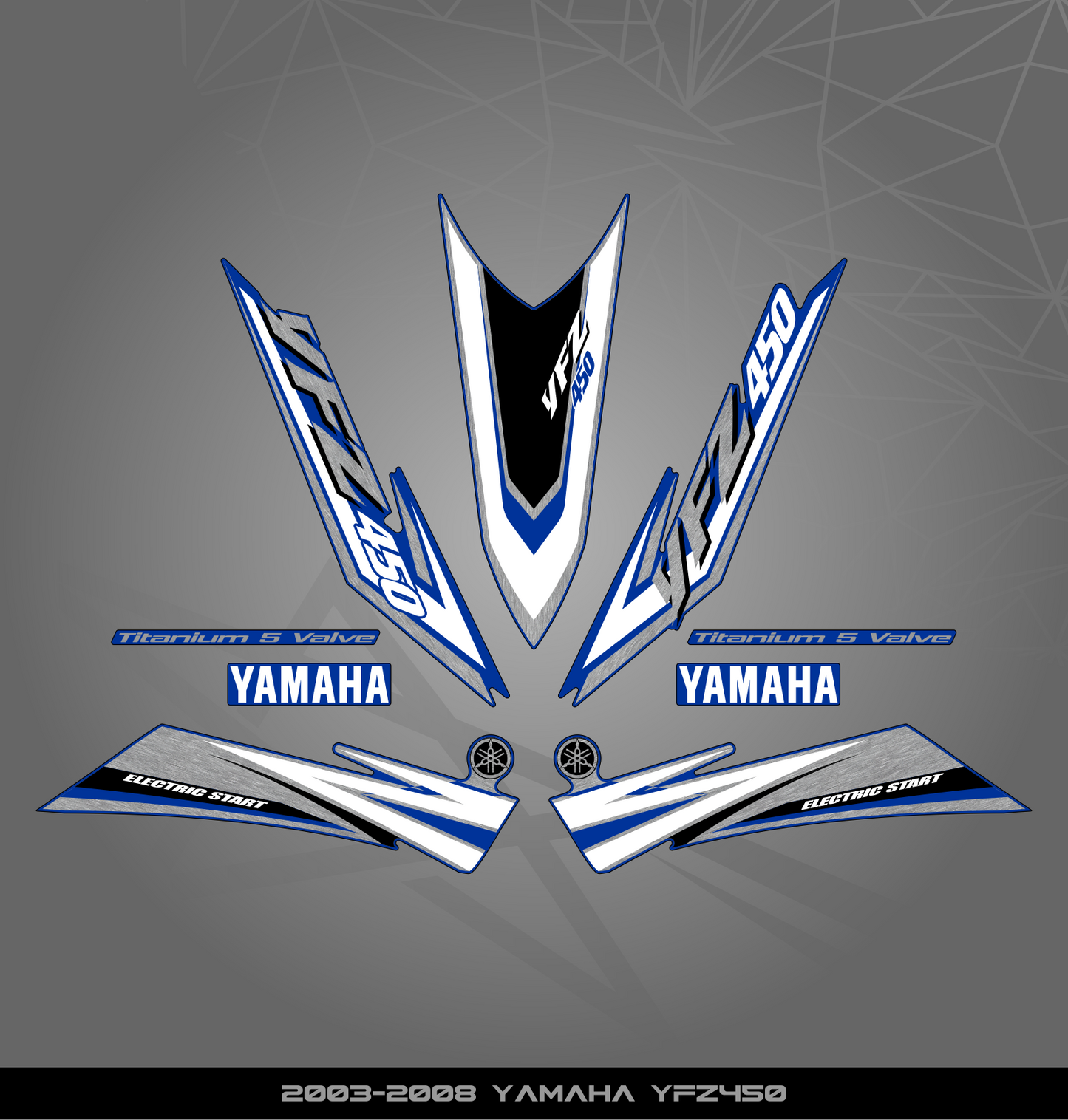 Partial Sticker Kit for Yamaha YFZ 450 (2003-2008)