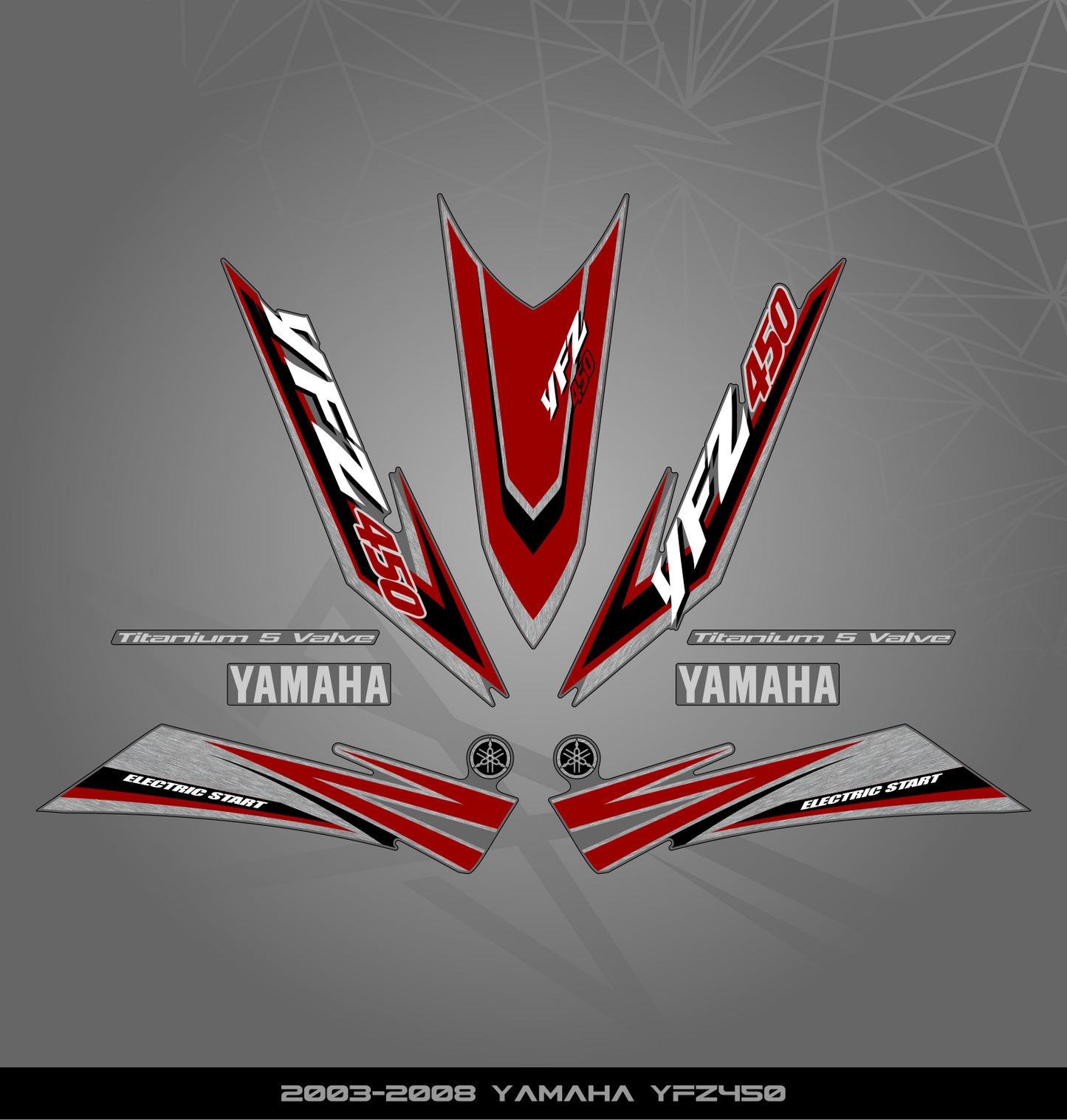 Partial Sticker Kit for Yamaha YFZ 450 (2003-2008)