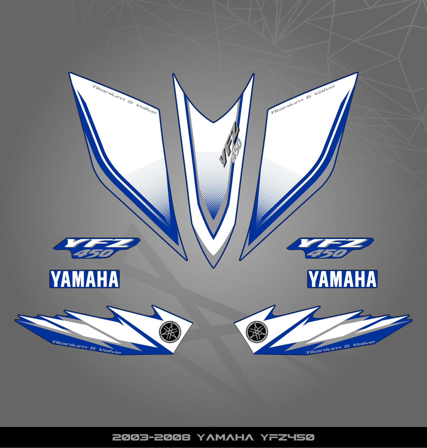 Partial Sticker Kit for Yamaha YFZ 450 (2003-2008)