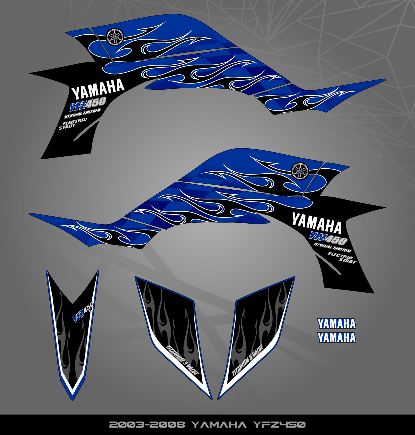 Partial Sticker Kit for Yamaha YFZ 450 (2003-2008)