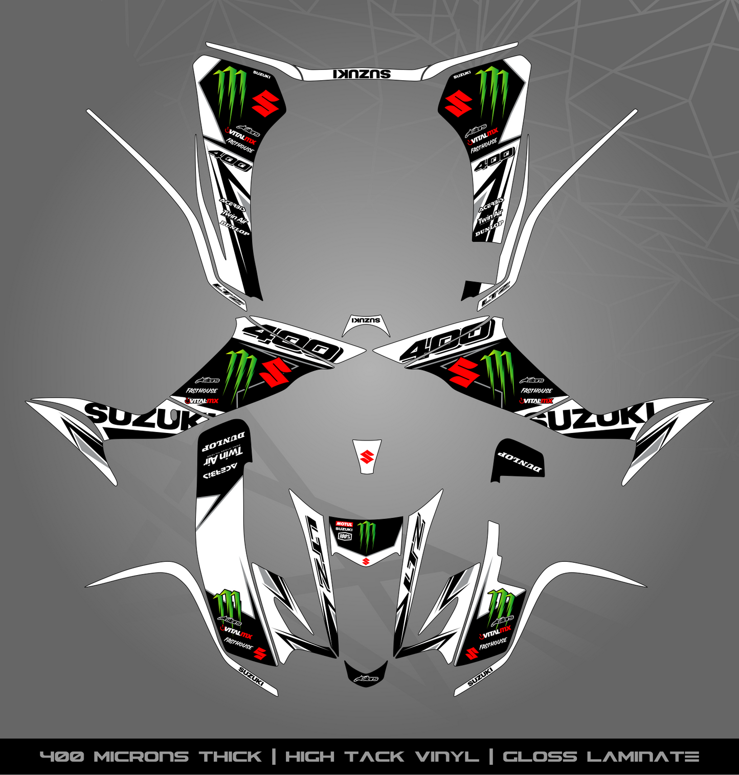 Full Sticker Kit for Suzuki LTZ 400 (2003-2008)
