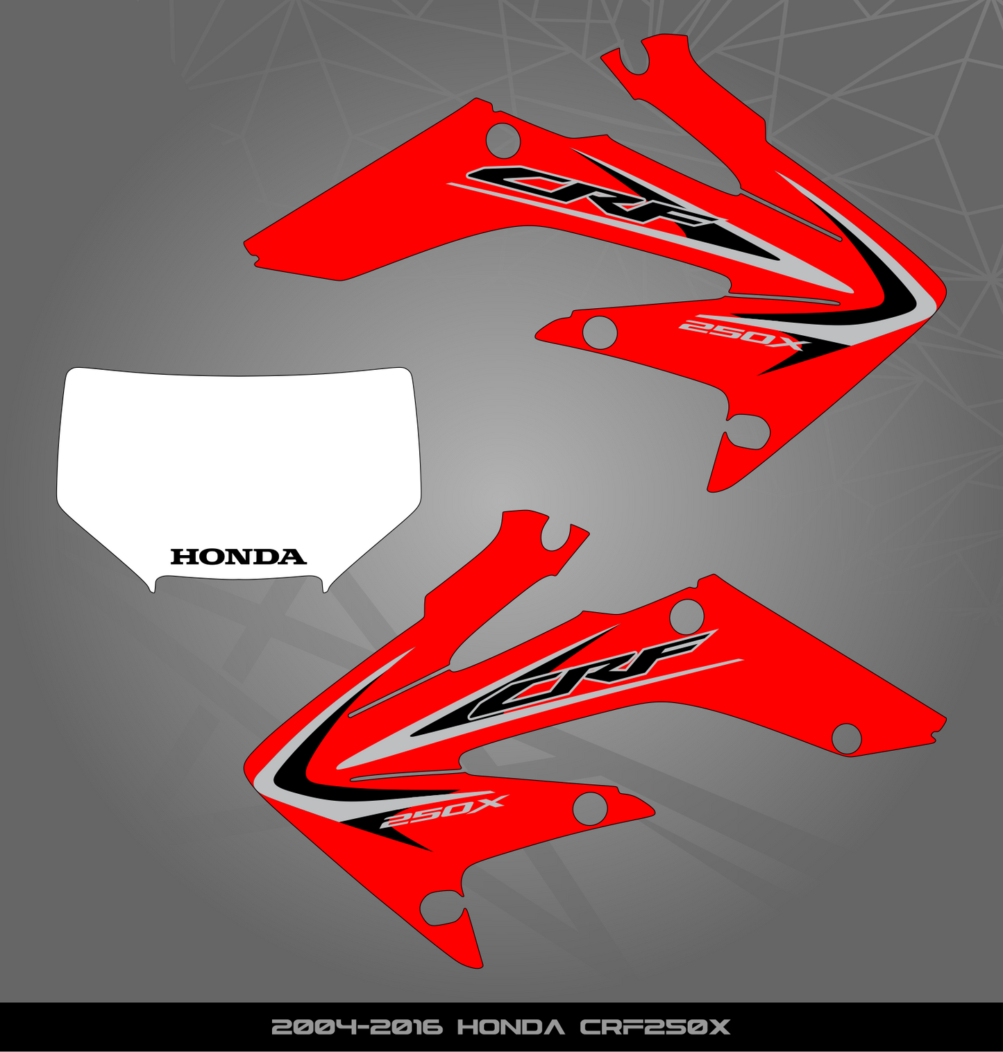 Partial Sticker Kit for Honda CRF 250 X (2004-2016)