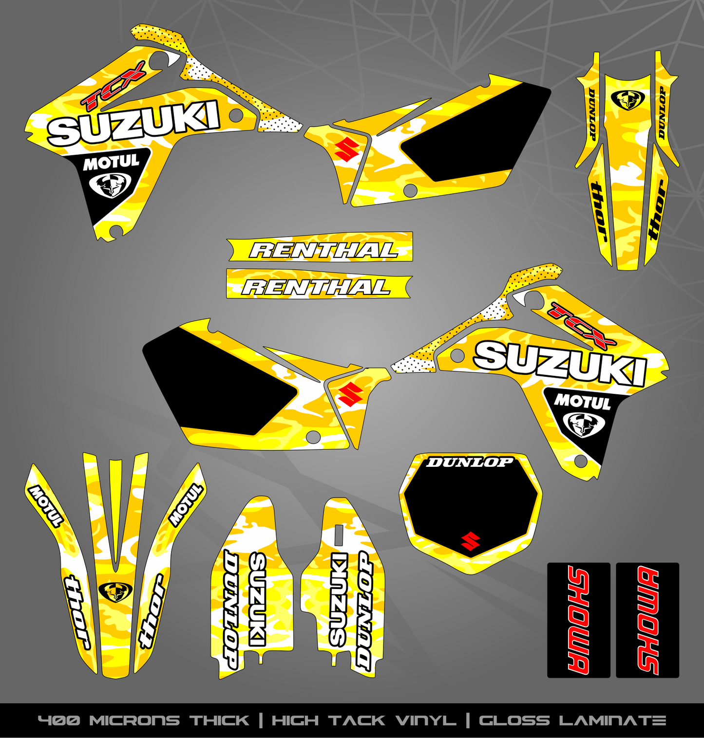 Full Sticker Kit for Suzuki MX bike