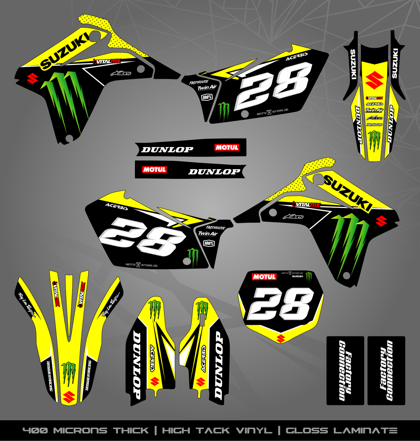 Full Sticker Kit for Suzuki MX bike