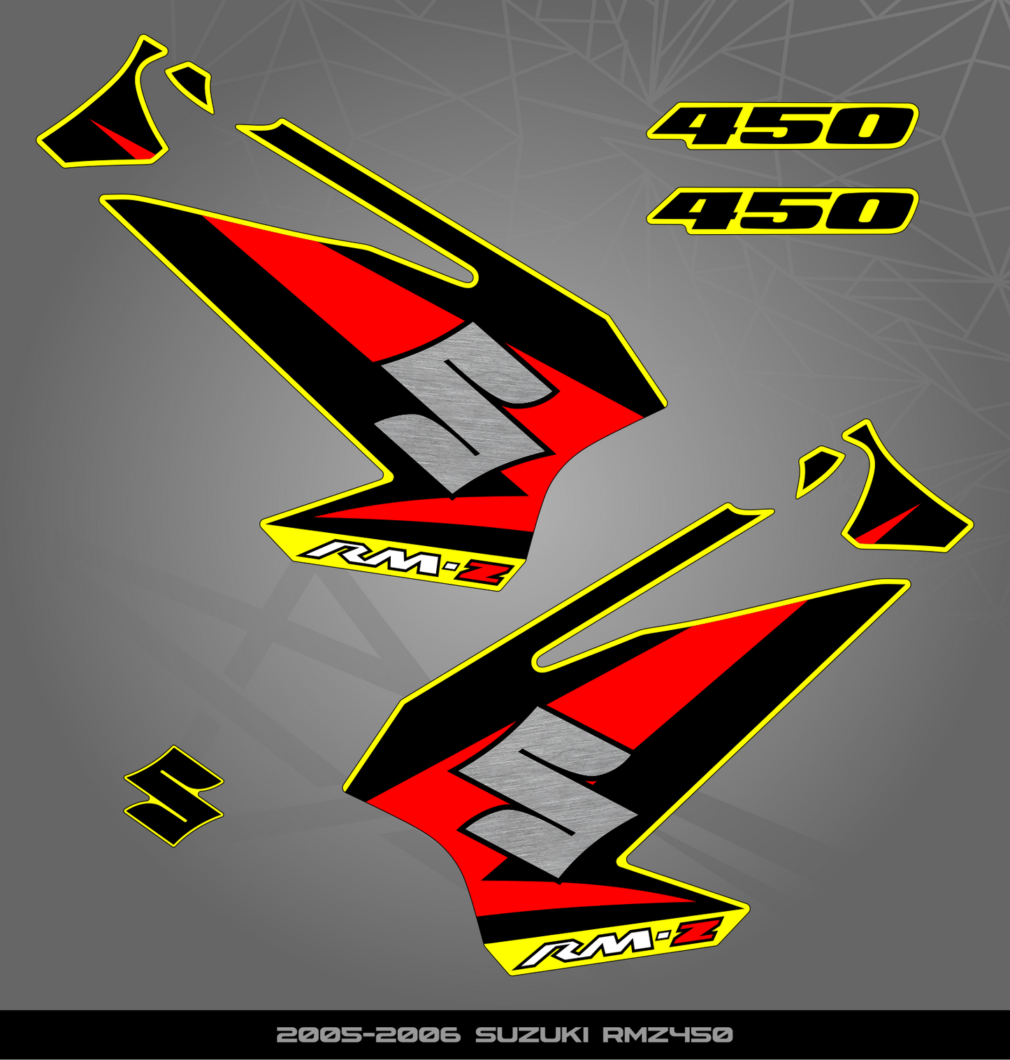 Partial Sticker Kit for Suzuki RMZ 450 (2005-2006)