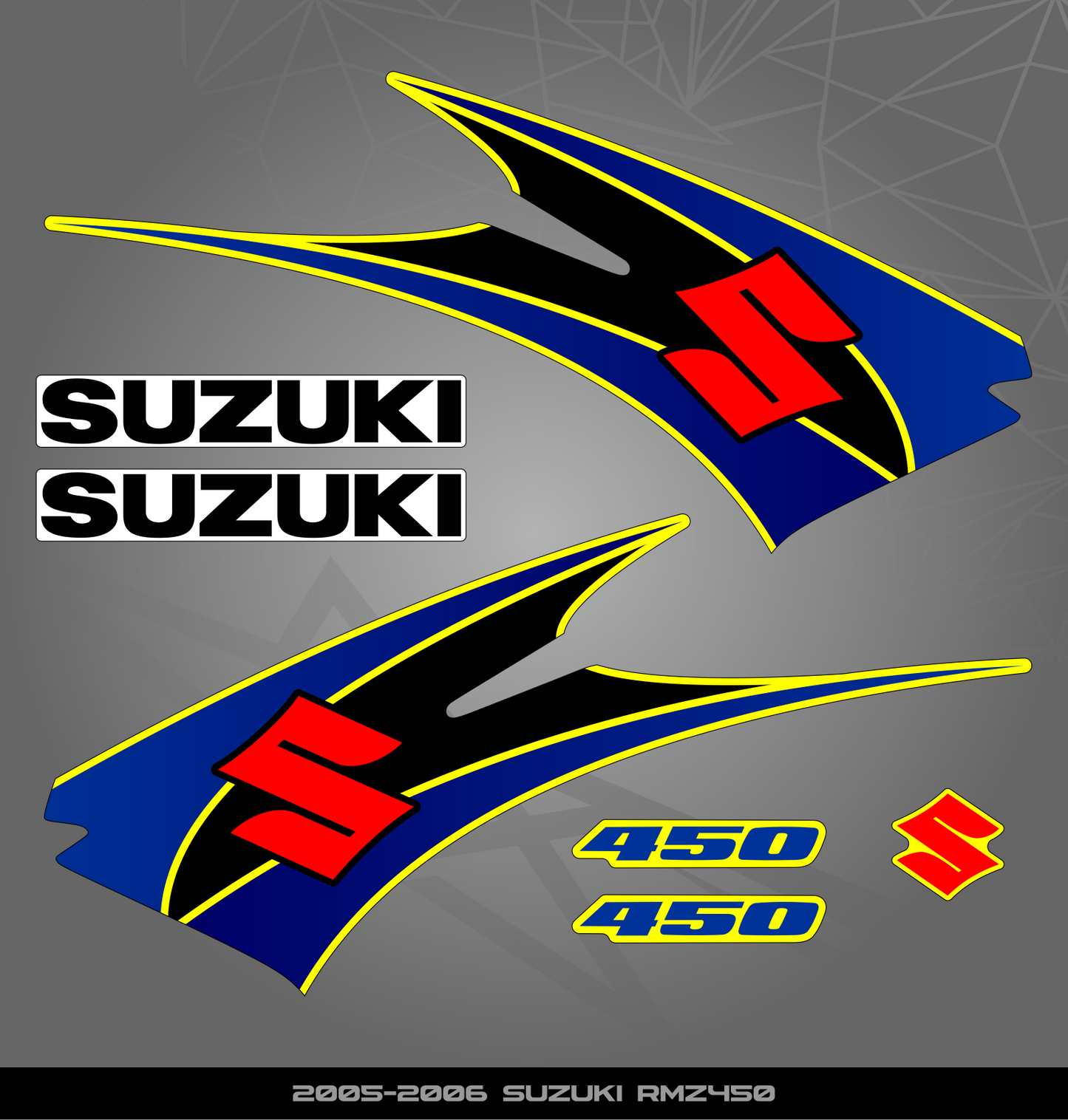Partial Sticker Kit for Suzuki RMZ 450 (2005-2006)