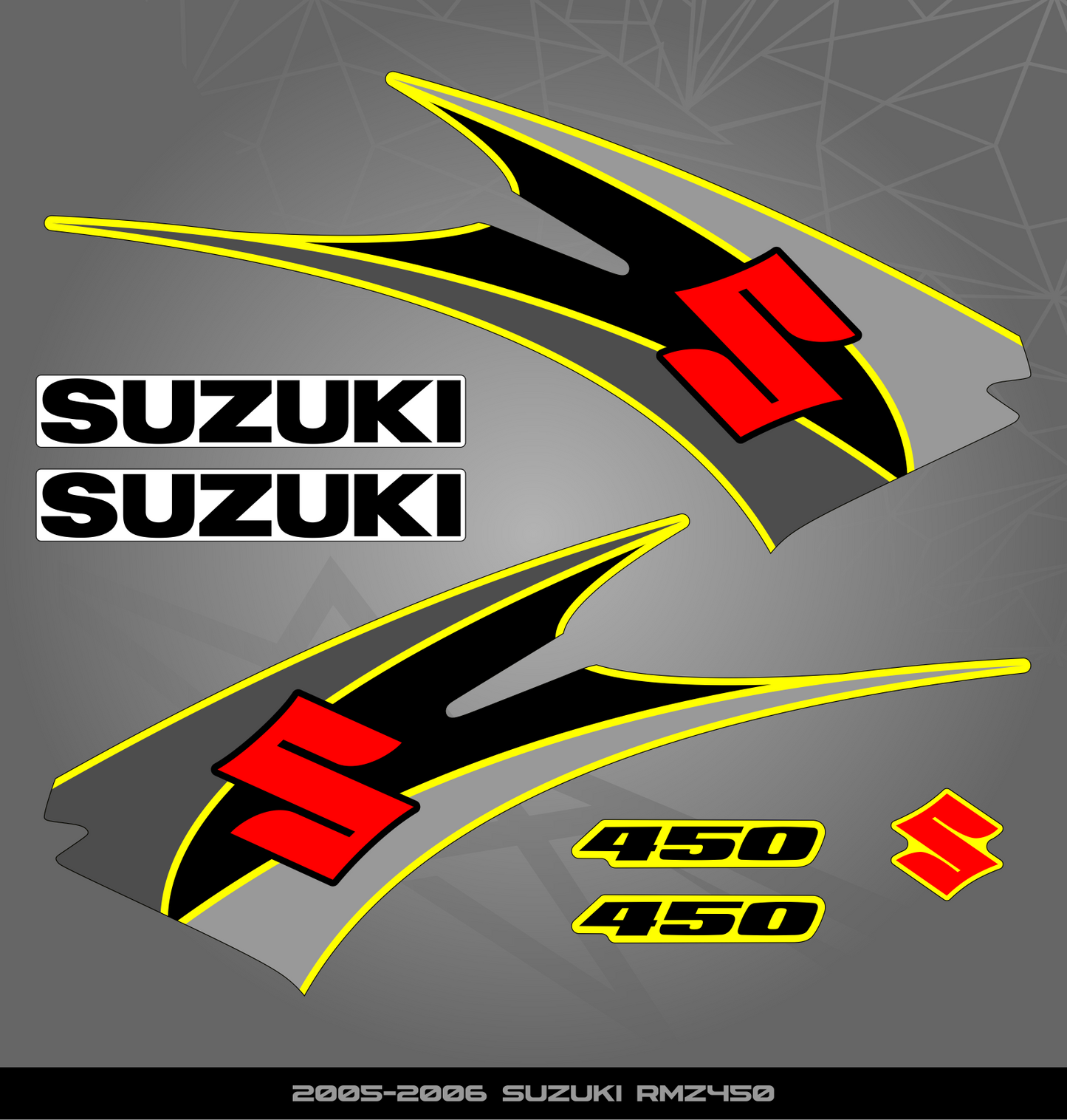 Partial Sticker Kit for Suzuki RMZ 450 (2005-2006)