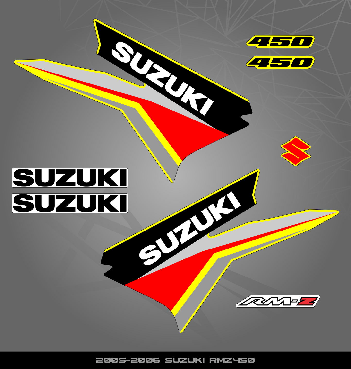 Partial Sticker Kit for Suzuki RMZ 450 (2005-2006)