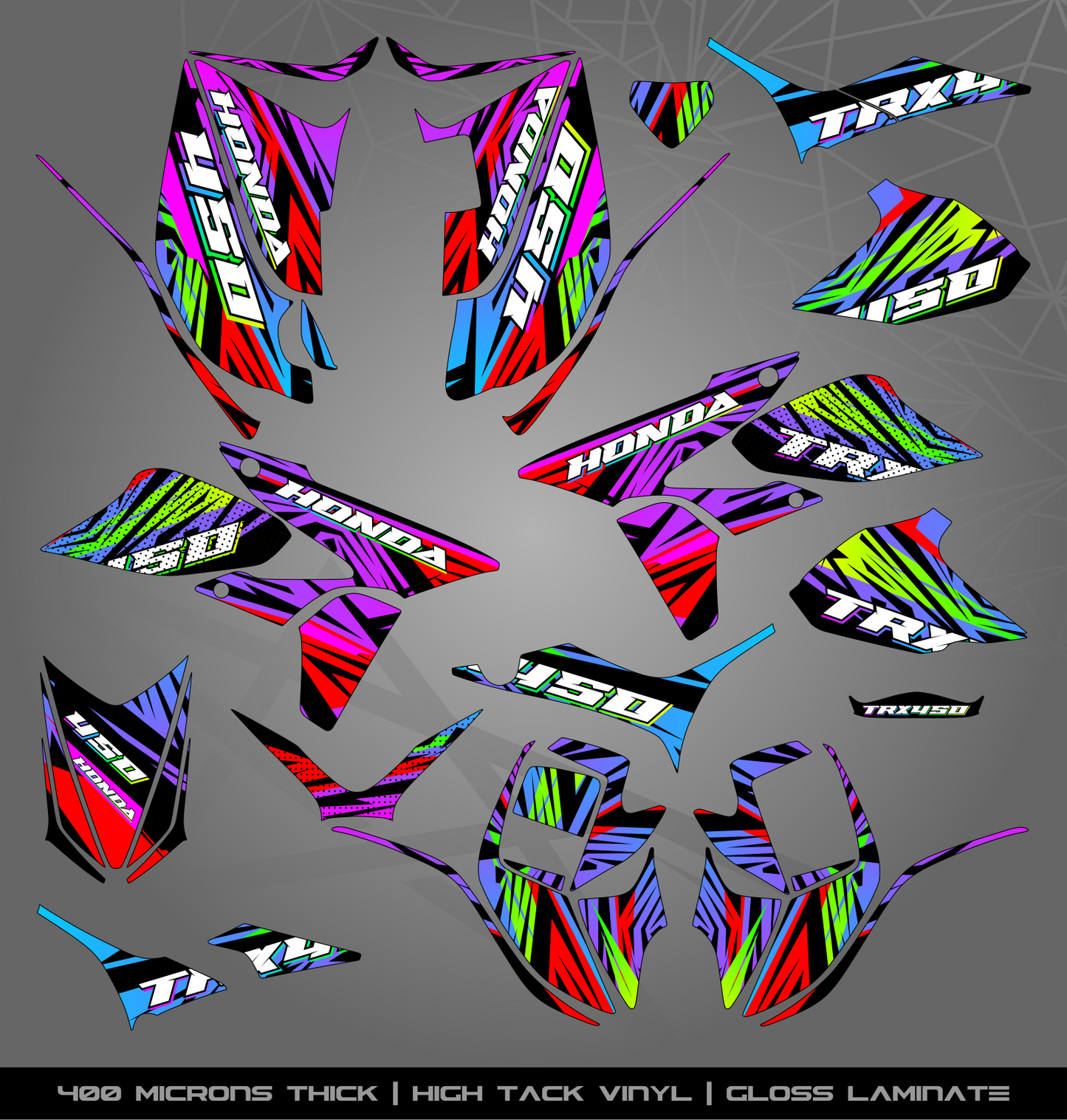 Full Sticker Kit for Honda TRX 450 R (2005-2018)