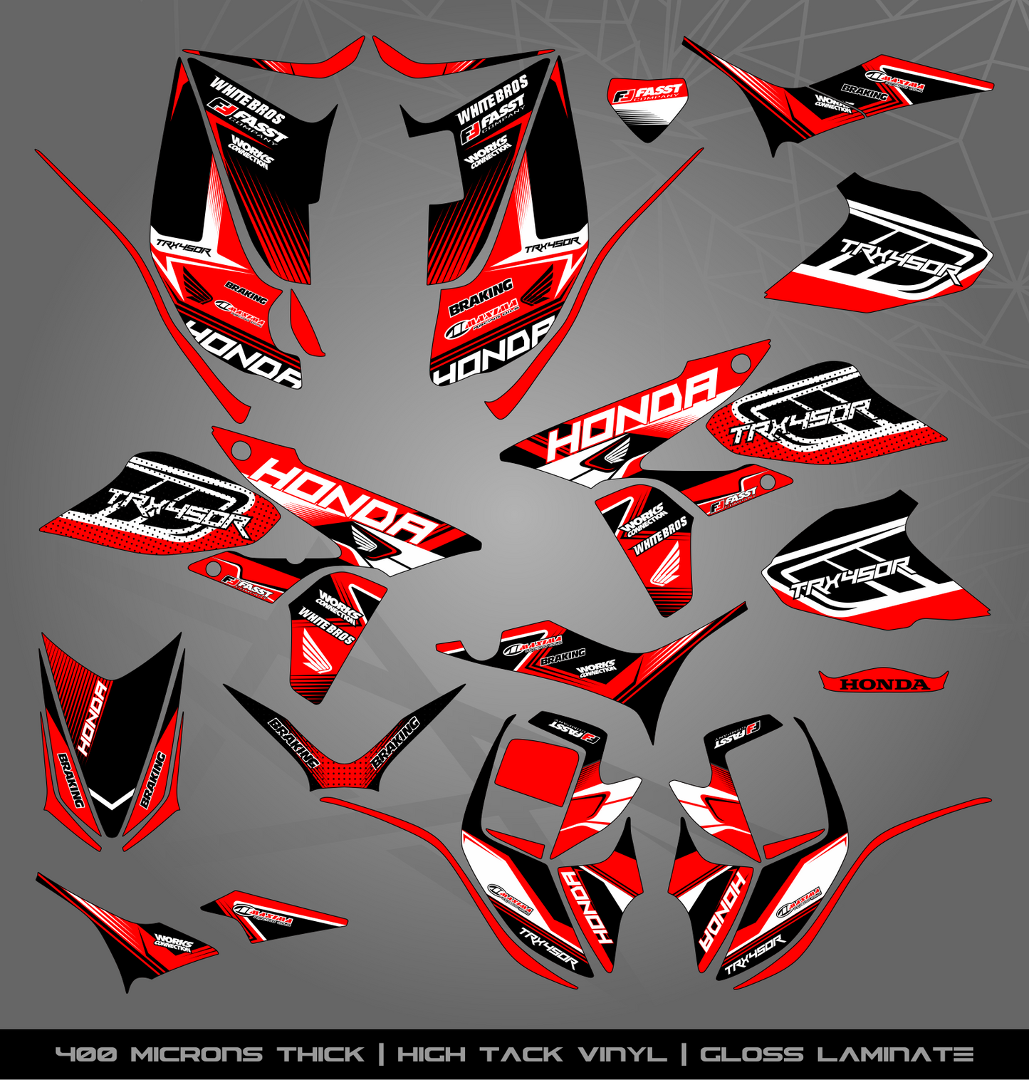 Full Sticker Kit for Honda TRX 450 R (2005-2018)